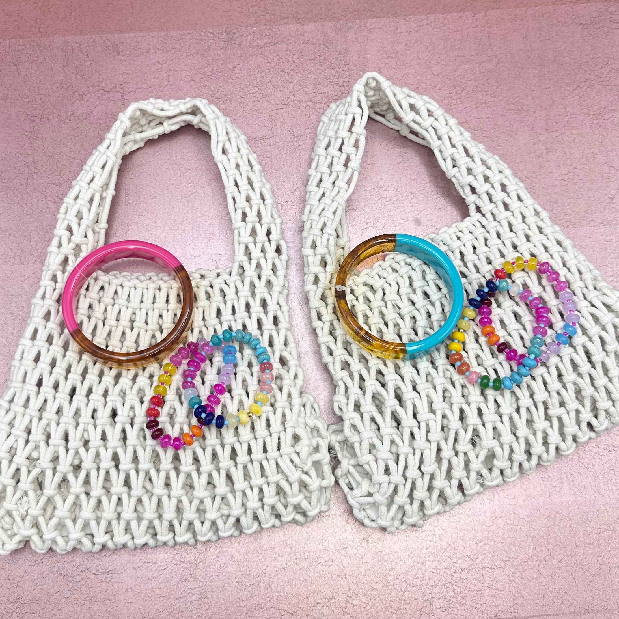 Rope Tote w/ Bracelet Stack