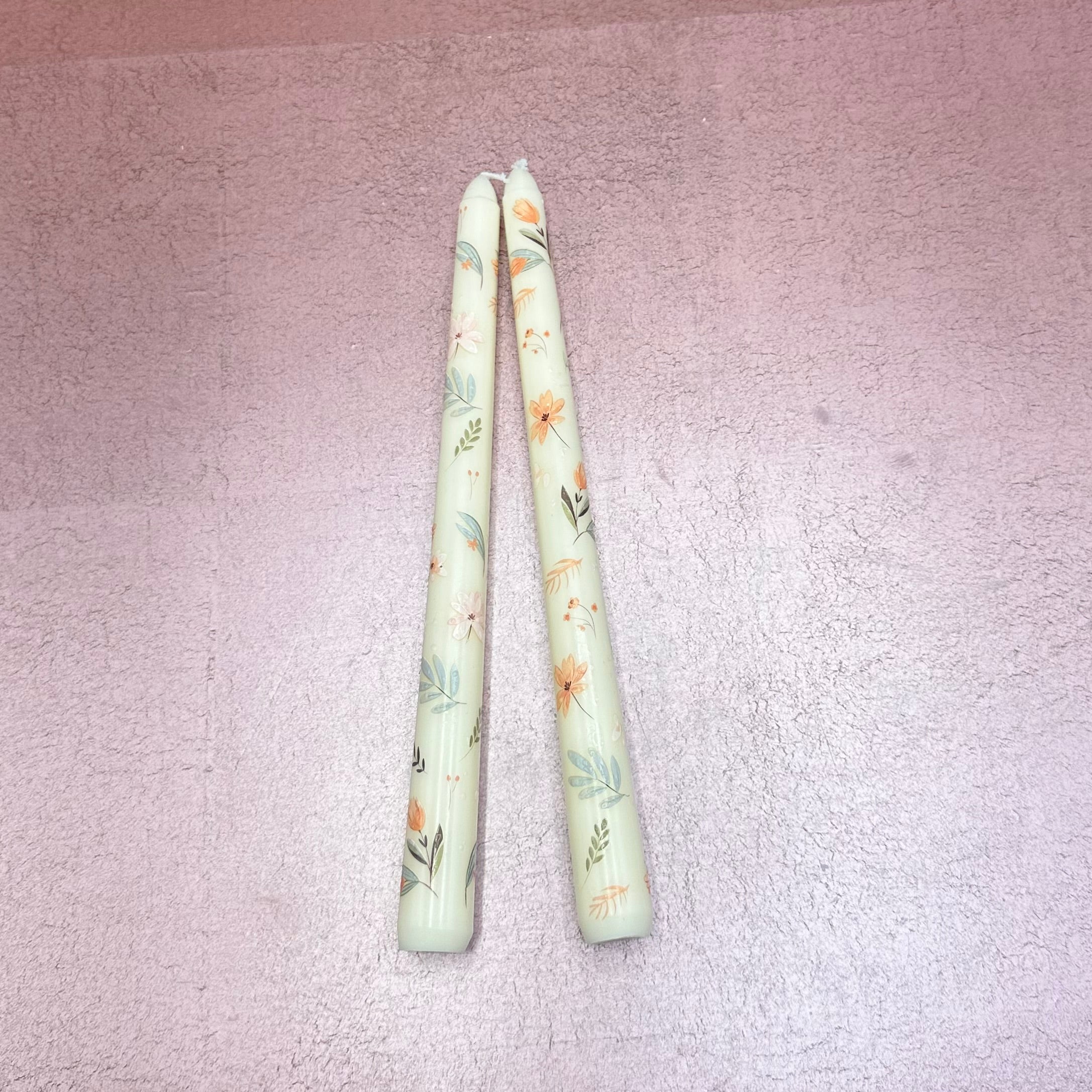Floral Taper Pair
