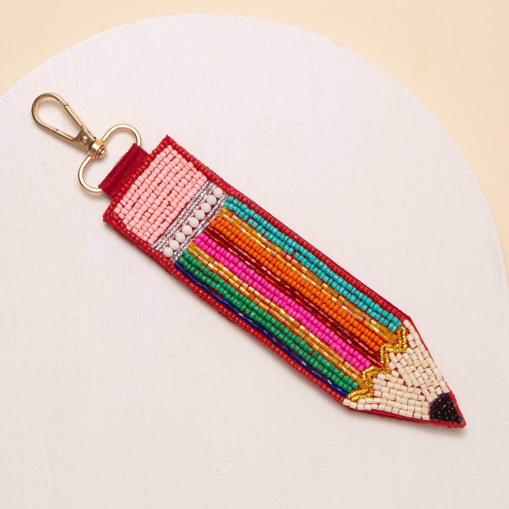 Beaded Pencil Keychain