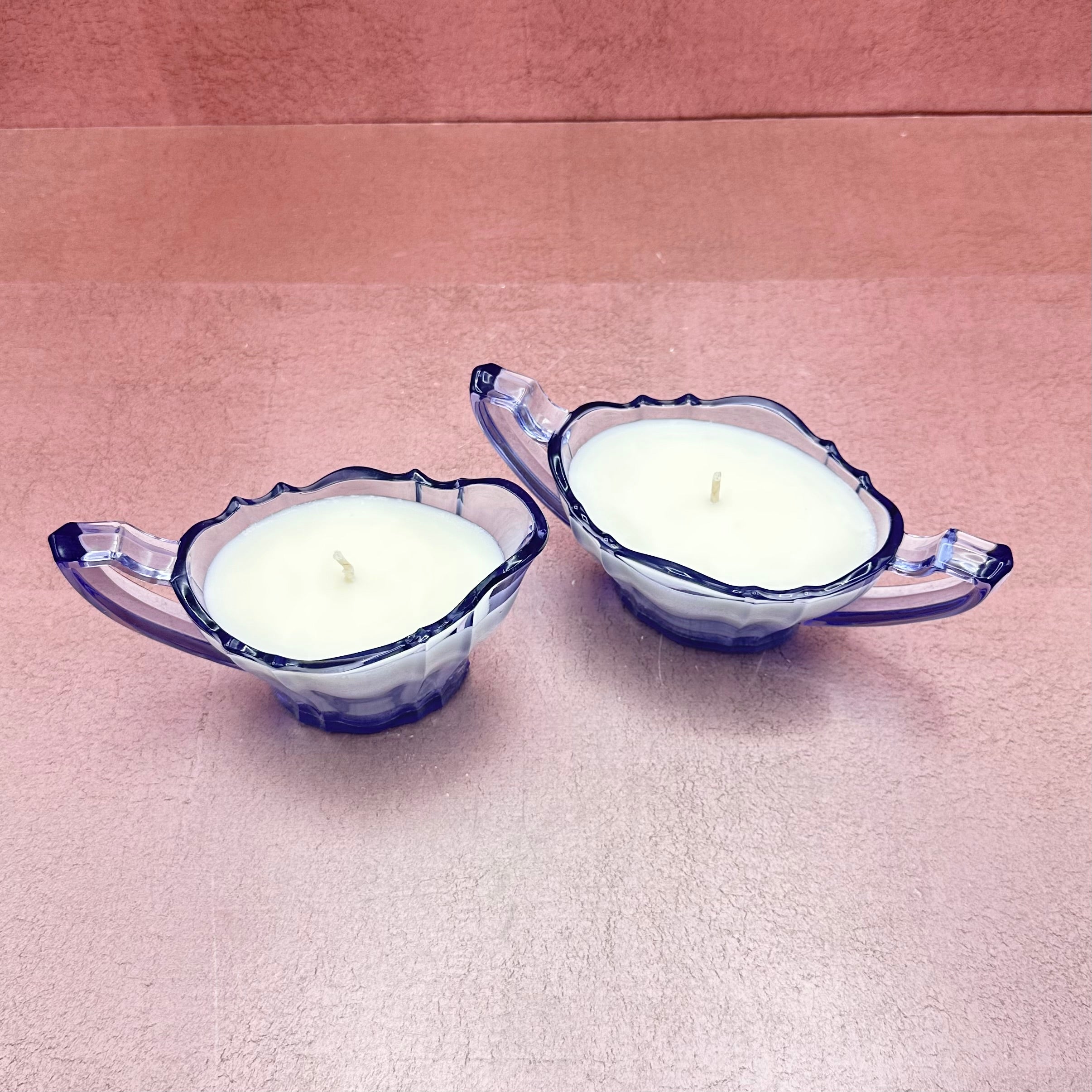 Vintage Purple Creamer/Sugar Bowl Candles
