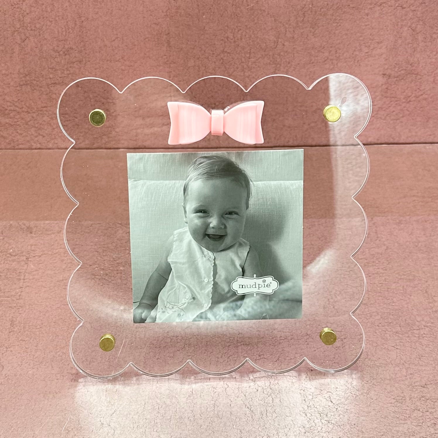 Acrylic Scalloped Bow Frame