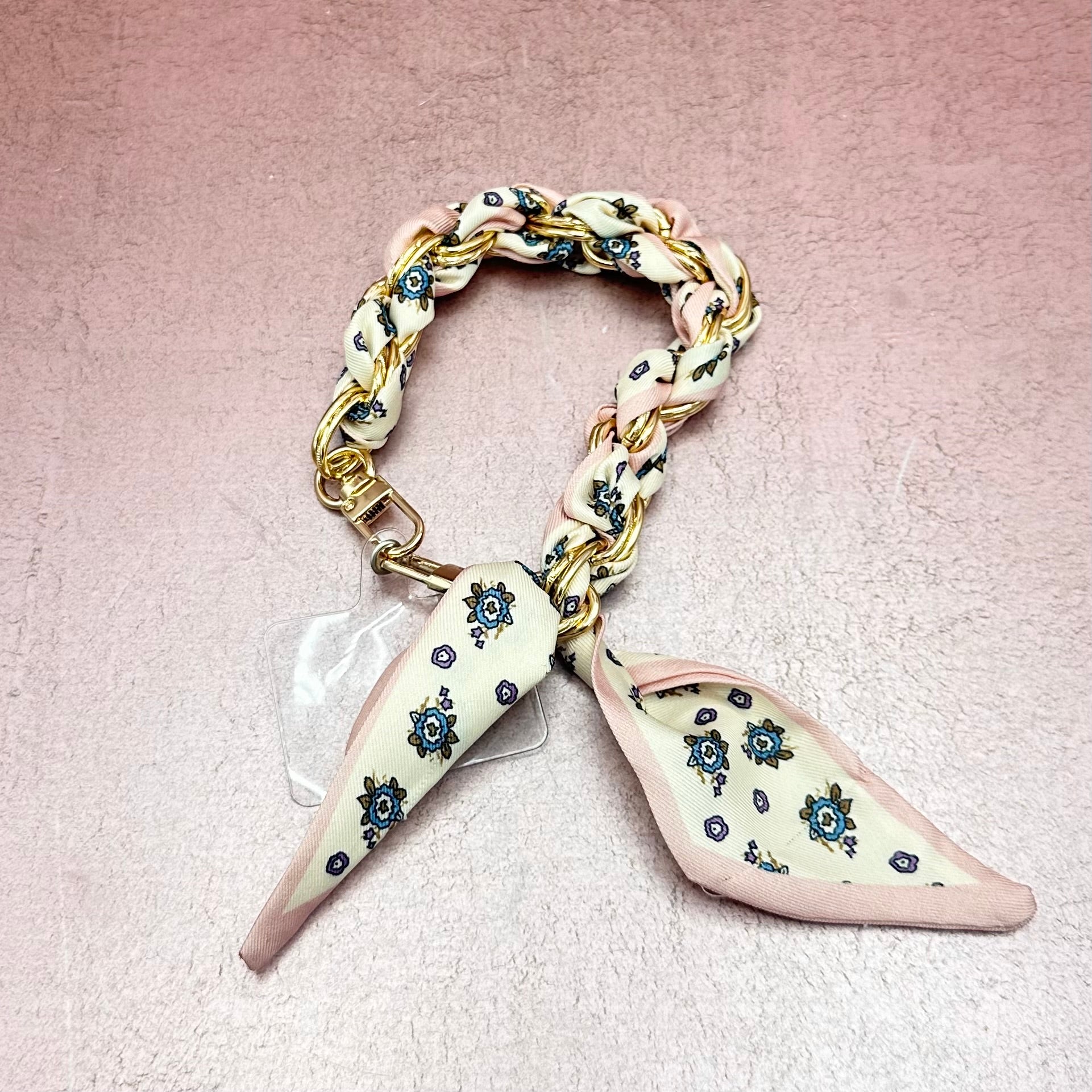 Floral Scarf Cell Phone/Purse Chain