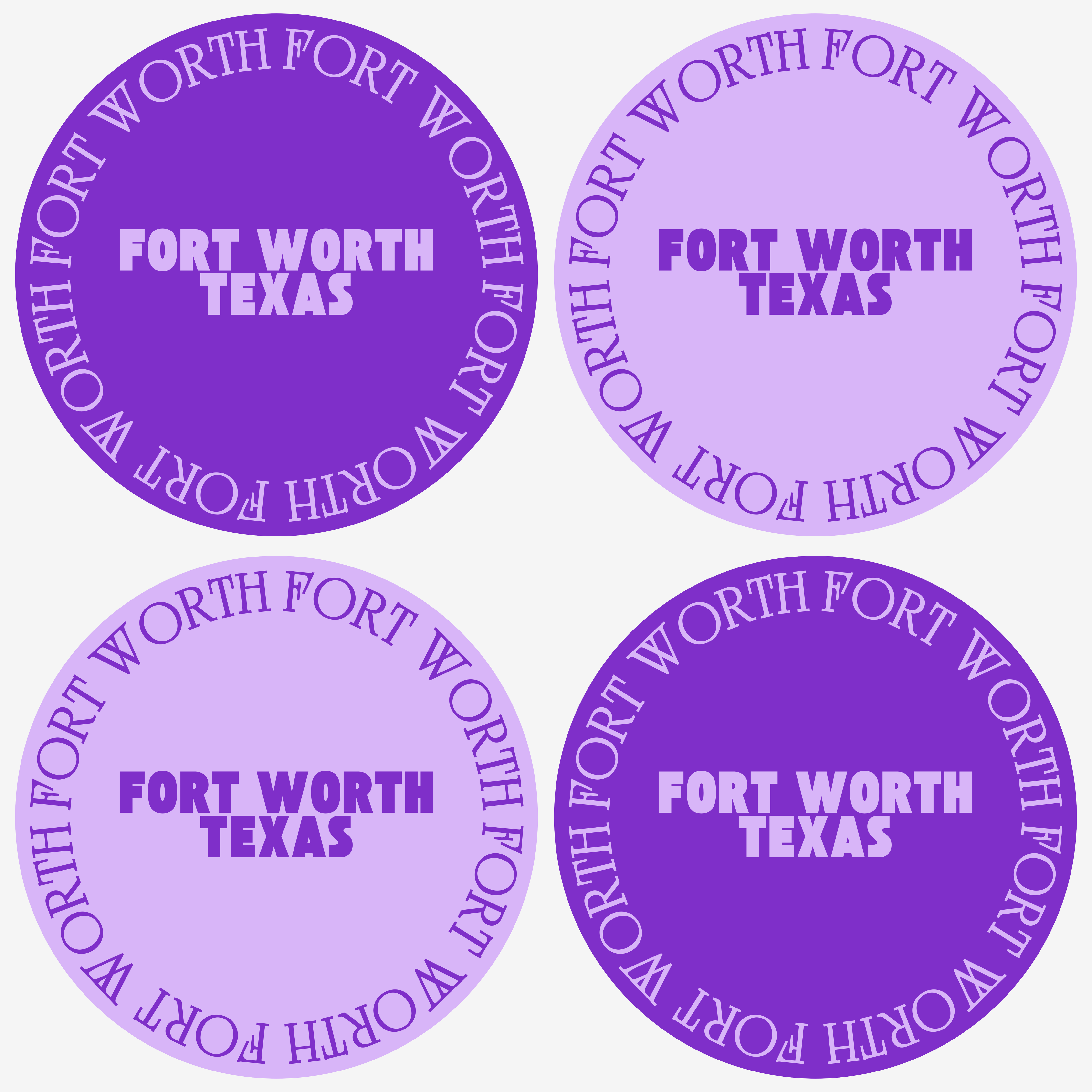 Fort Worth Texas Acrylic Coasters