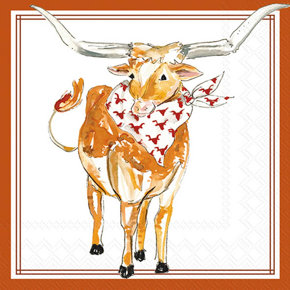Longhorn Paper Cocktail Napkins