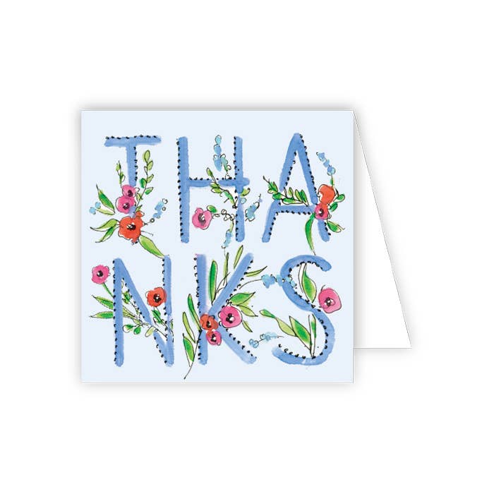Thanks Floral Enclosure Card