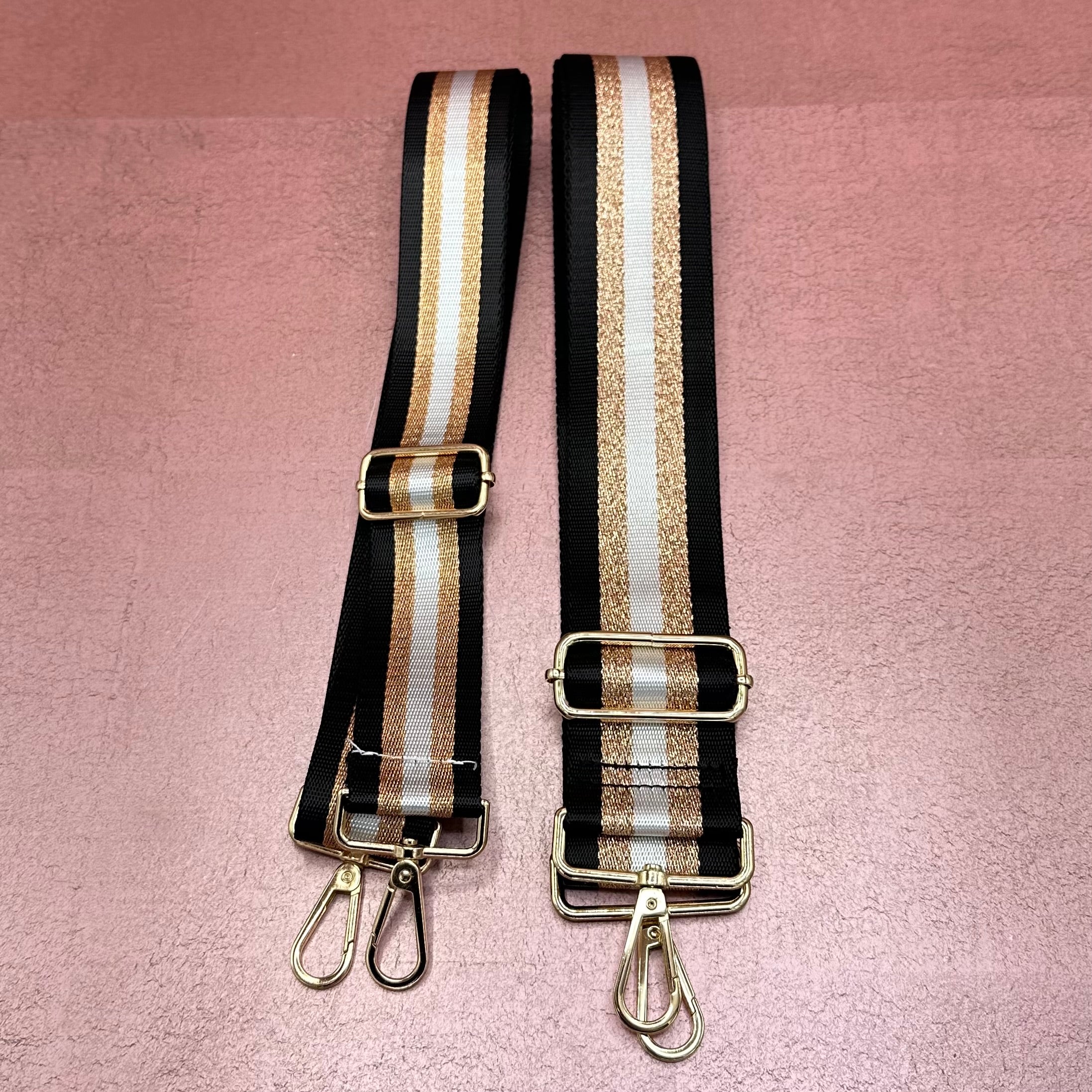 24 Carat Black Slim Purse Strap