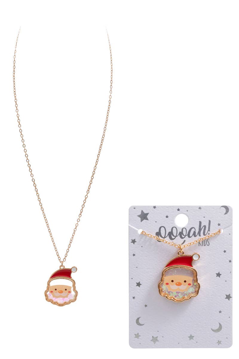 Santa Glitter Shaker Necklace
