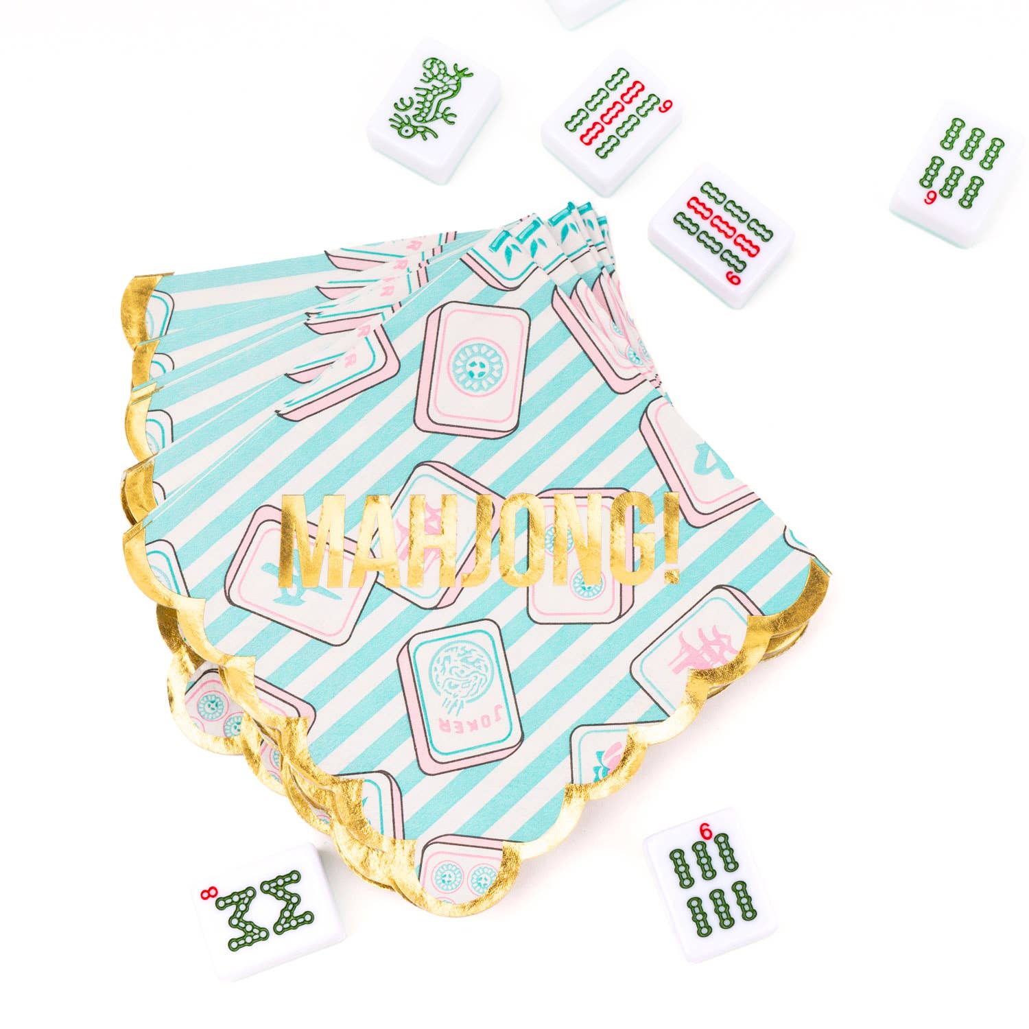 Mahjong Stripe Cocktail Napkin