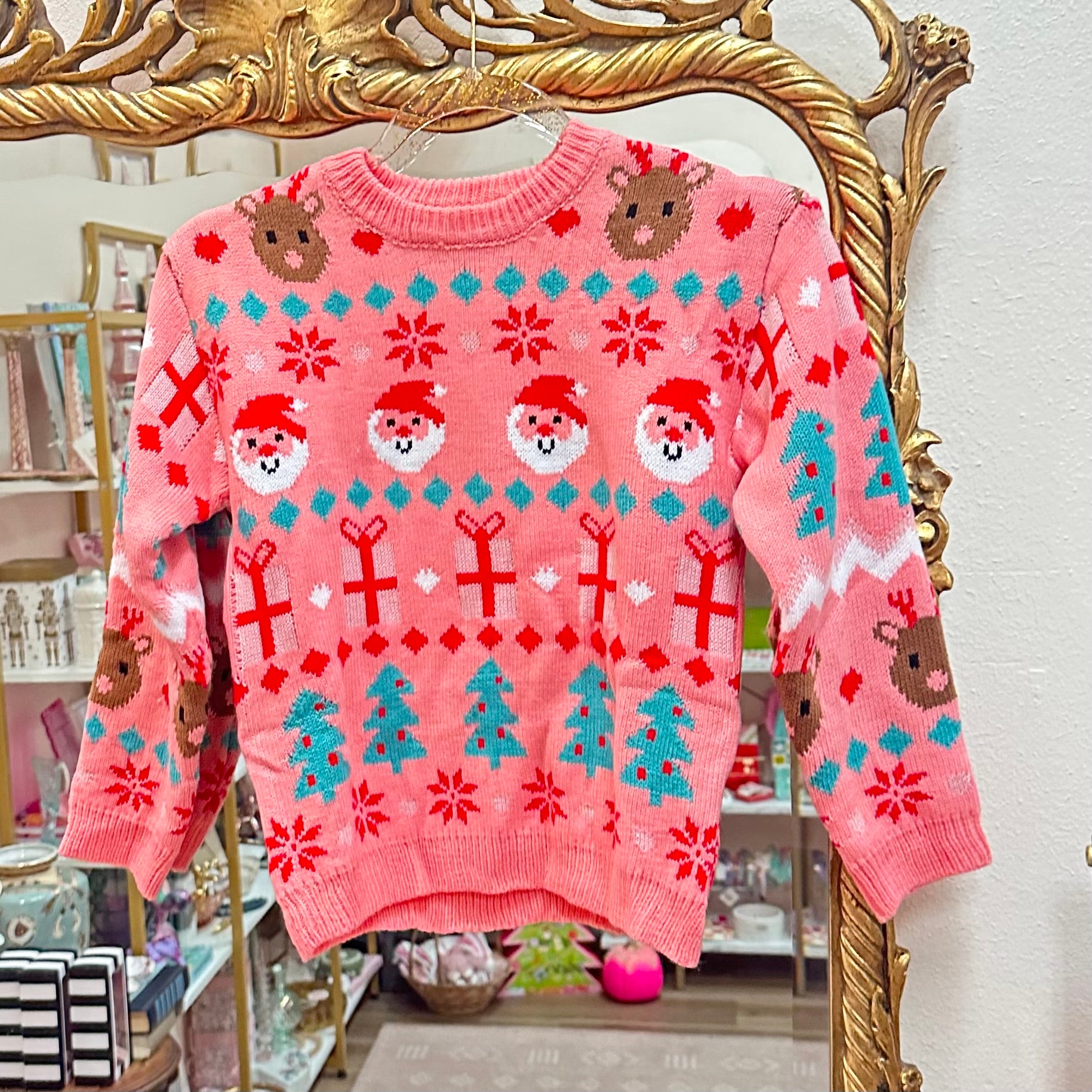 Kids Santa & Snowflake Sweater