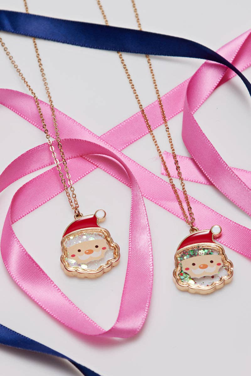 Santa Glitter Shaker Necklace