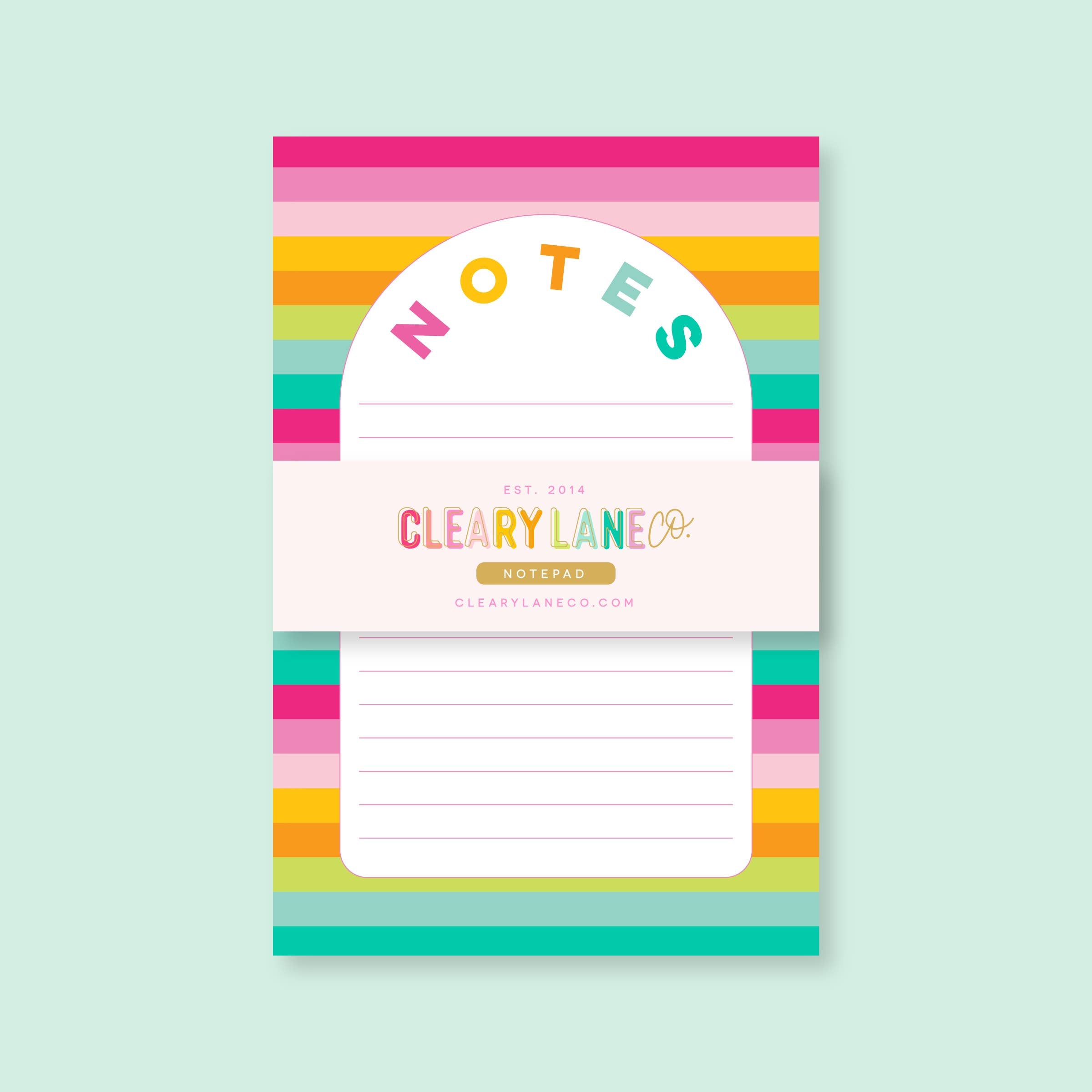 Rainbow Sunset Notepad 4"x6"