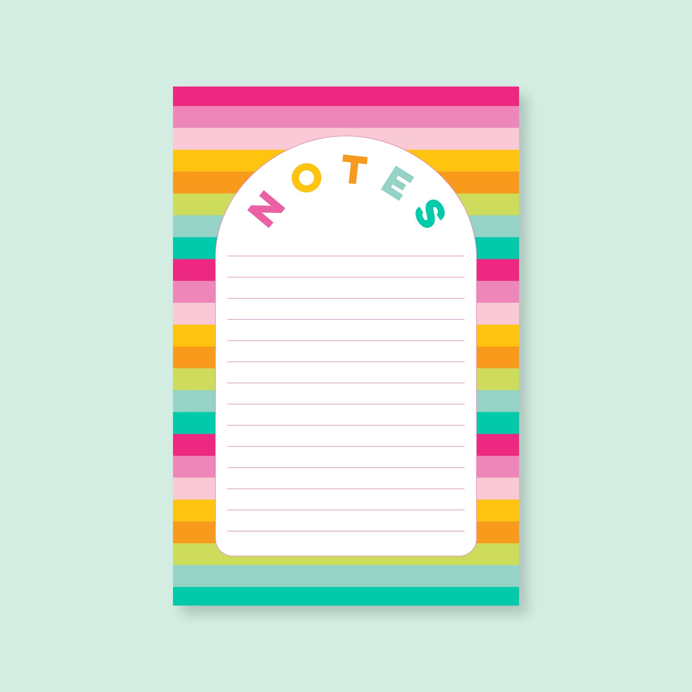 Rainbow Sunset Notepad 4"x6"