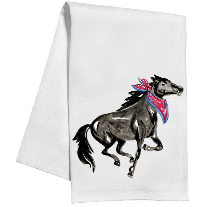 Red & Blue Mustang Kitchen Towel