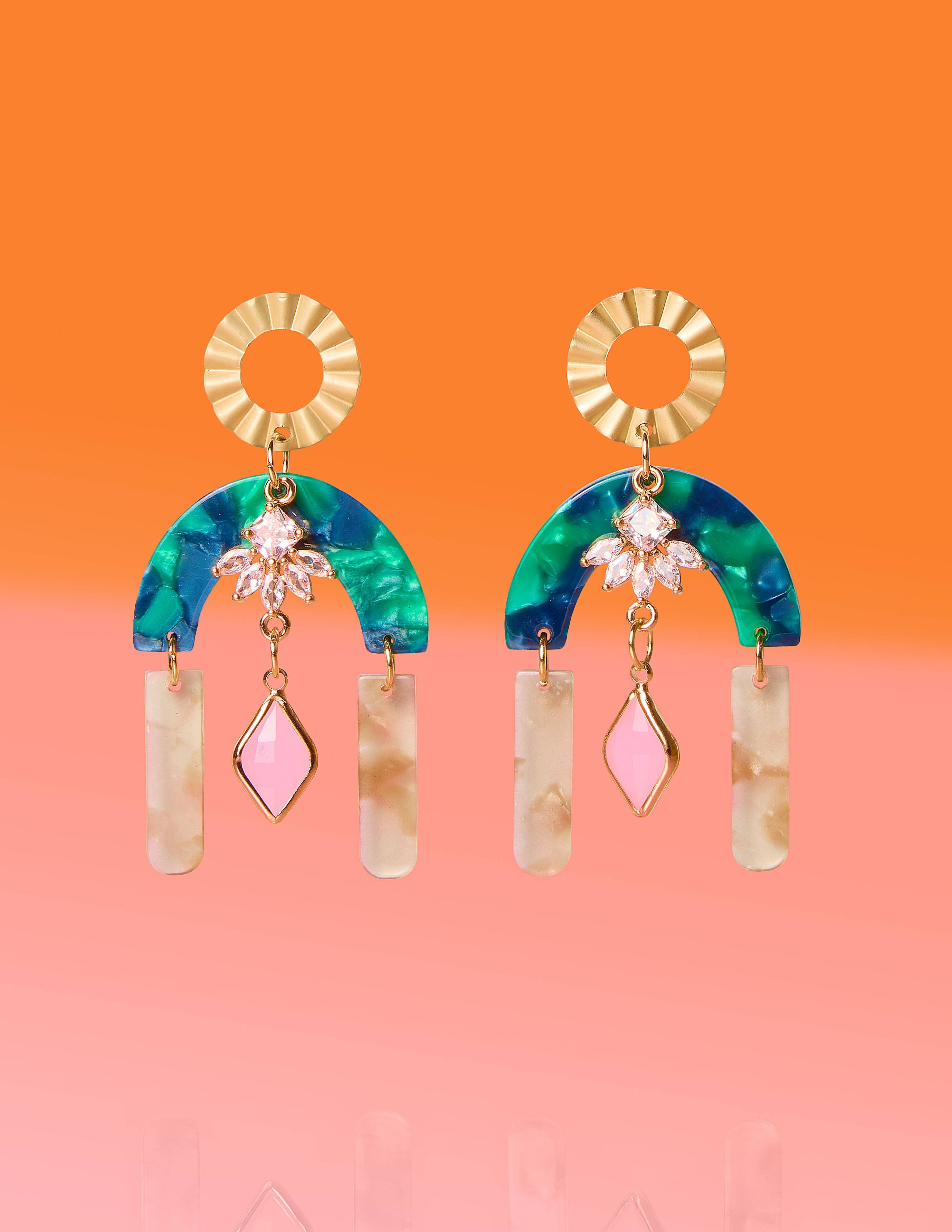 Egyptian Deco Dangle Earrings