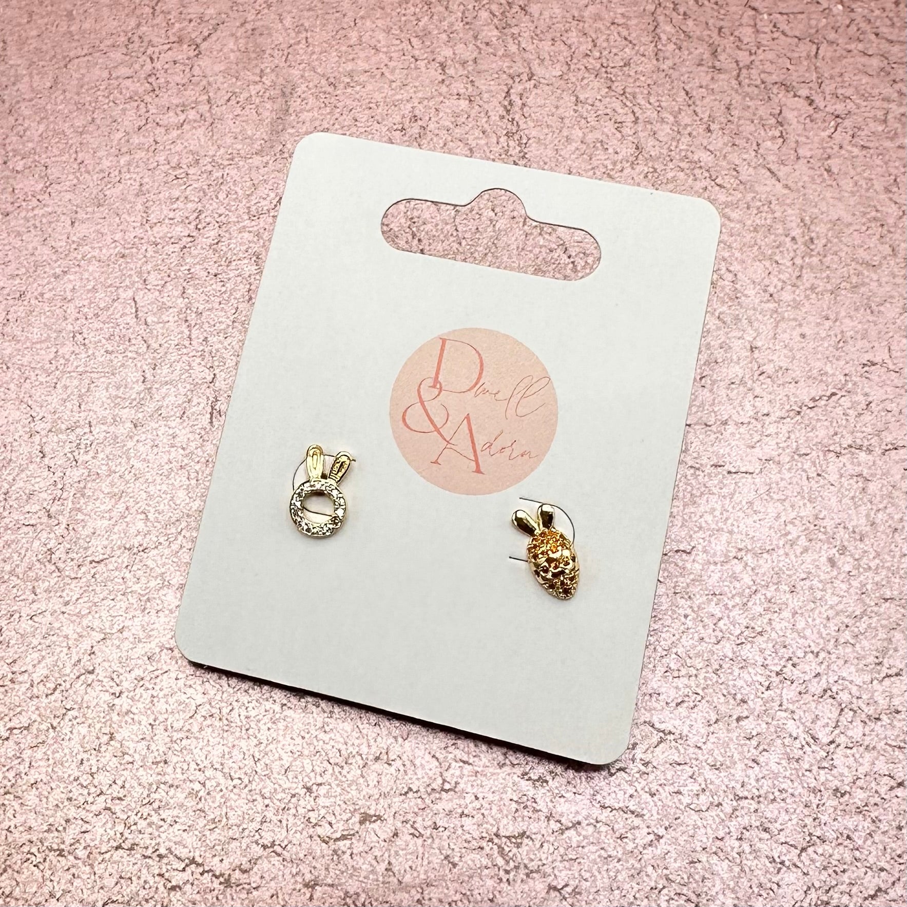 Bunny & Carrot Stud Earrings