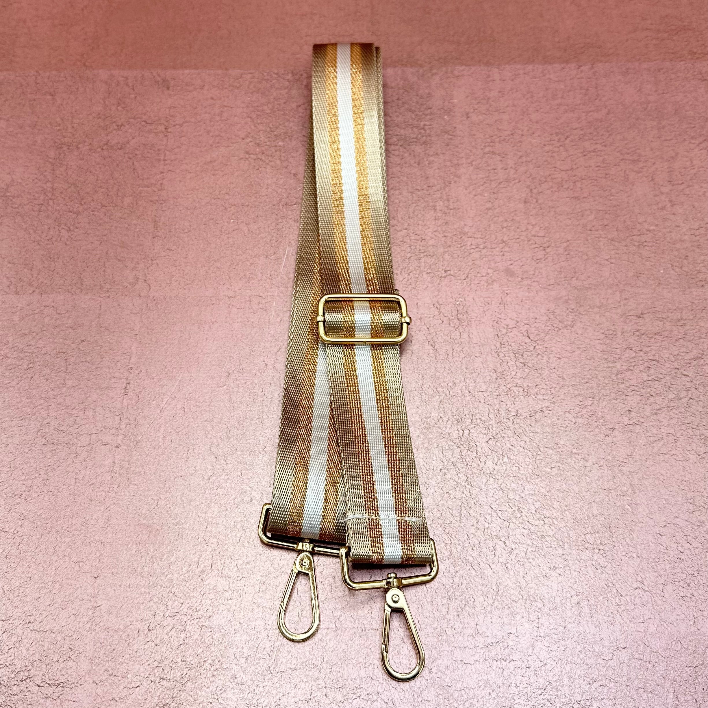 24 Carat Slim Taupe Purse Strap