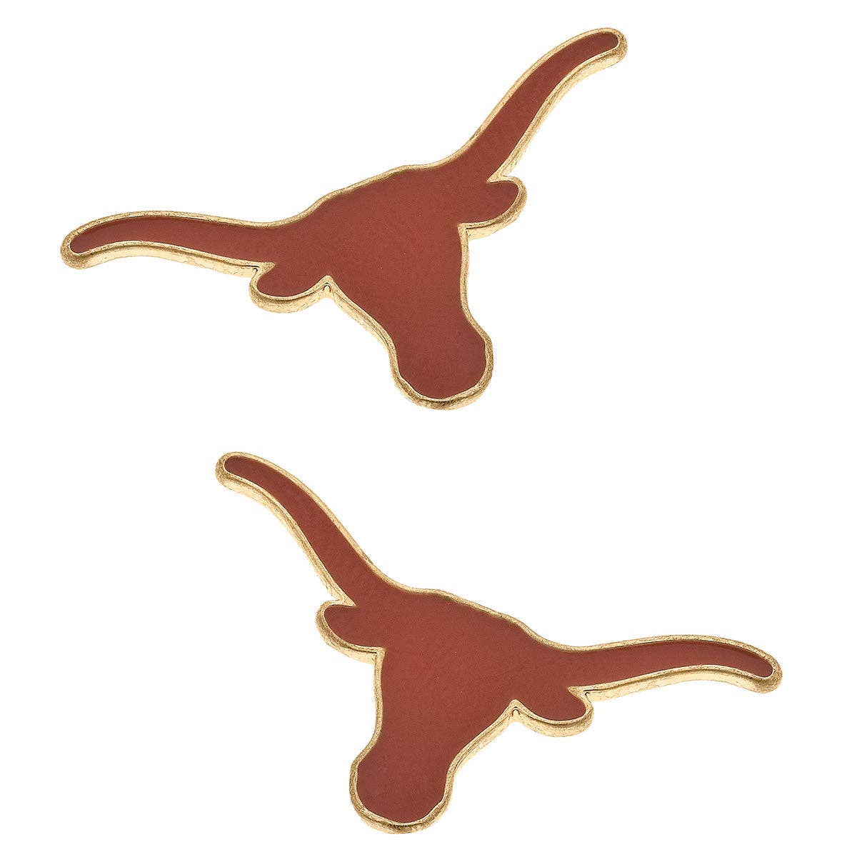 Texas Longhorns Enamel Stud Earrings