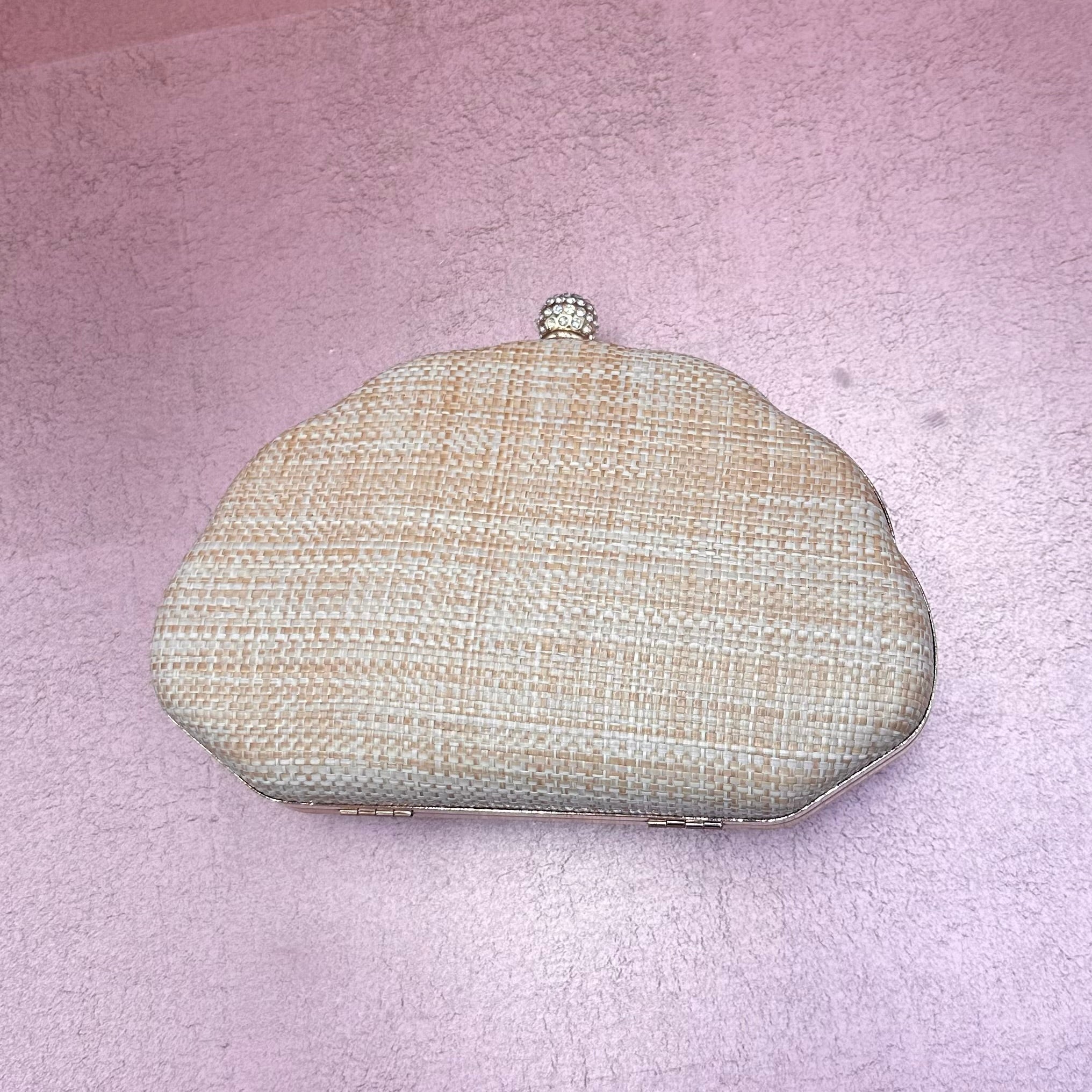 Shell Embroidered Clutch Purse