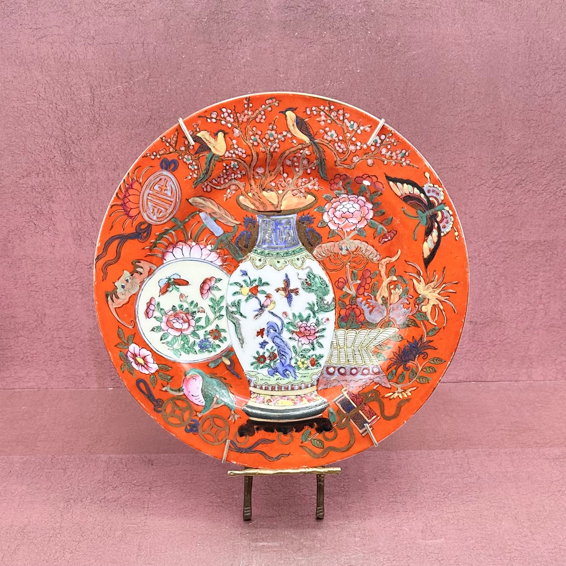 Familial Verte Rust Decorative Plate