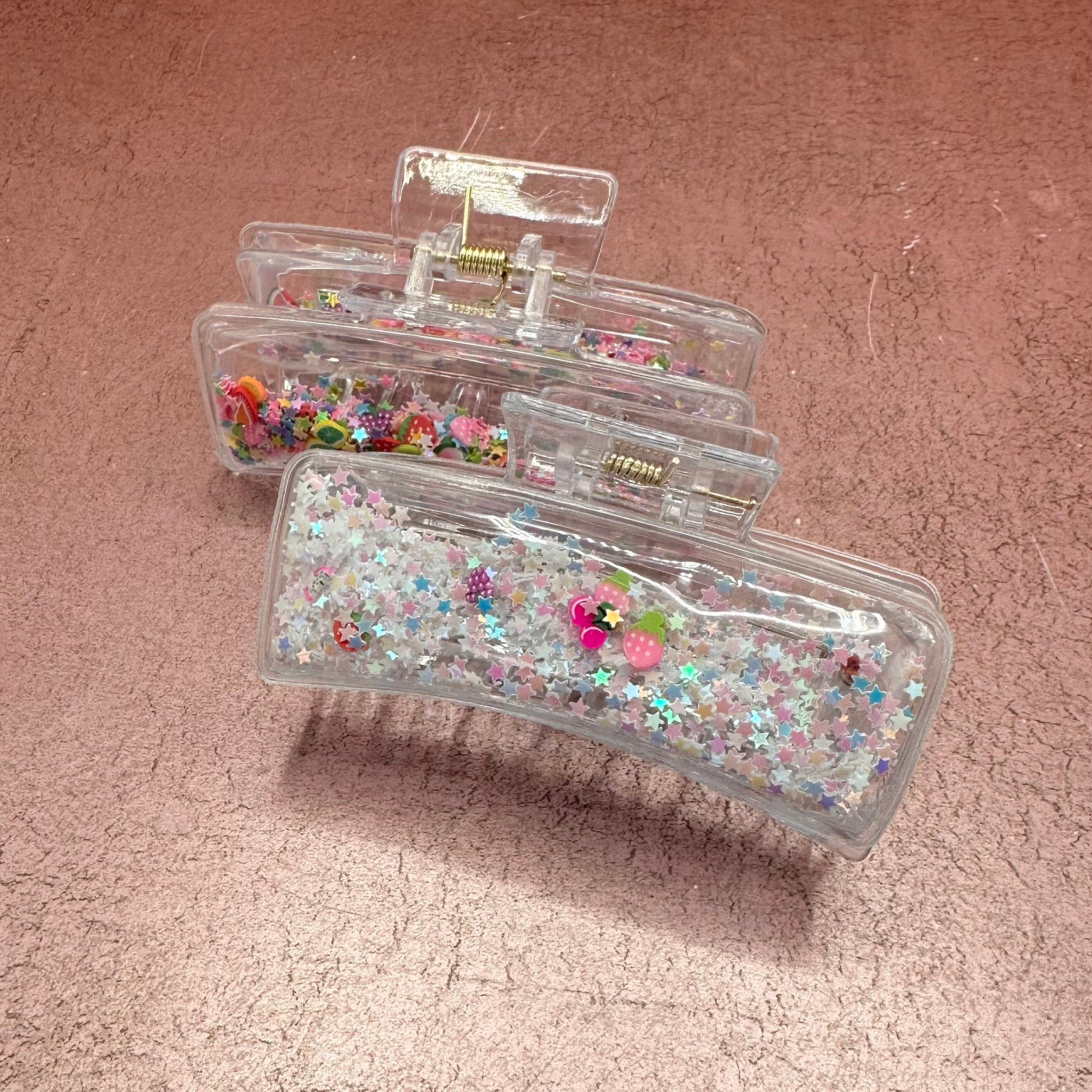 Puffy Sequin Claw Clip