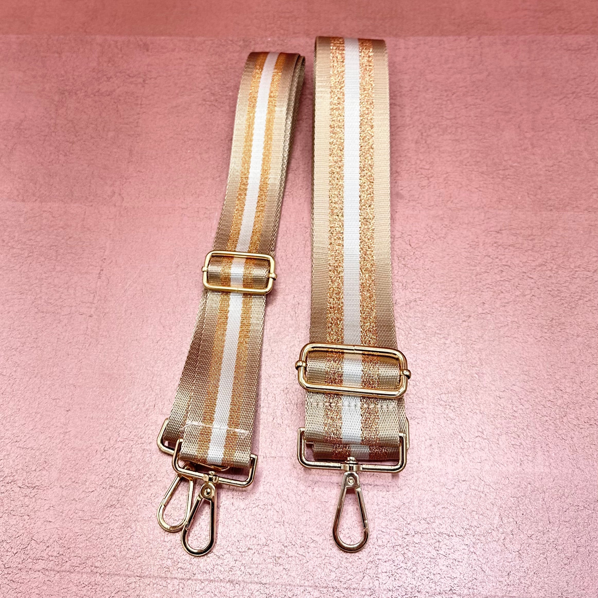 24 Carat Slim Taupe Purse Strap