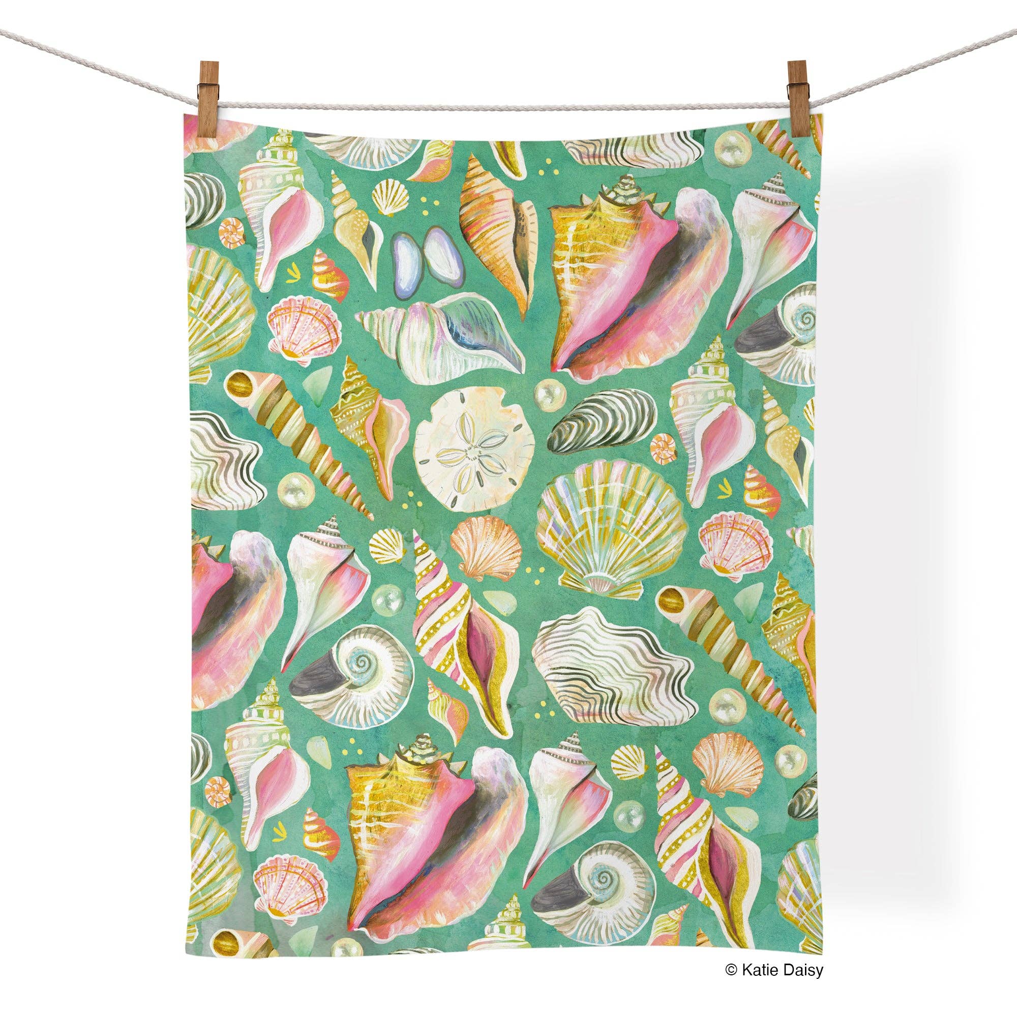 Shell Collector Cotton Tea Towel