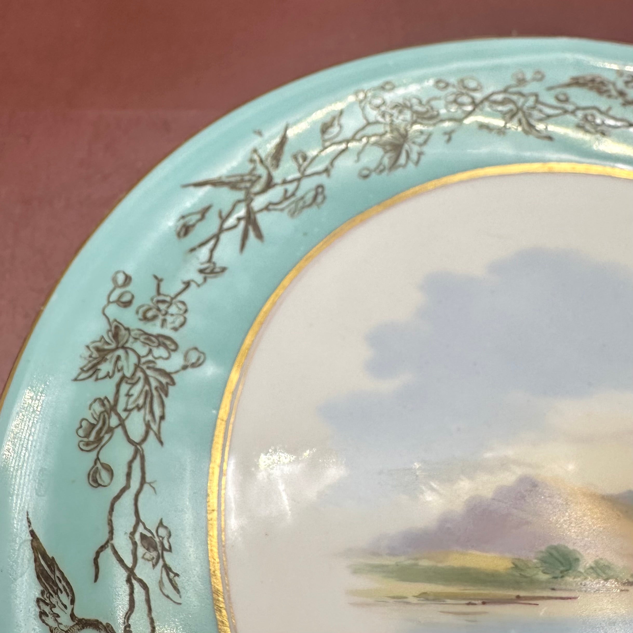 Aqua Vintage Cake Plate