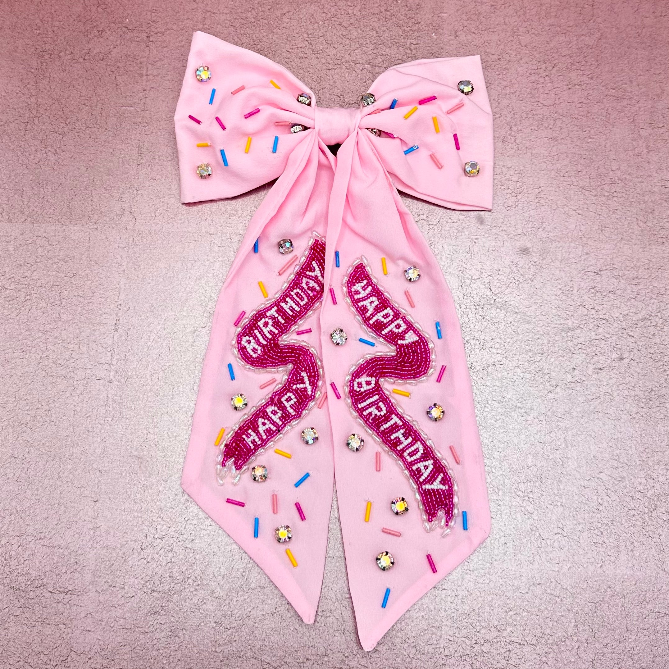 Happy Birthday Jeweled Bow