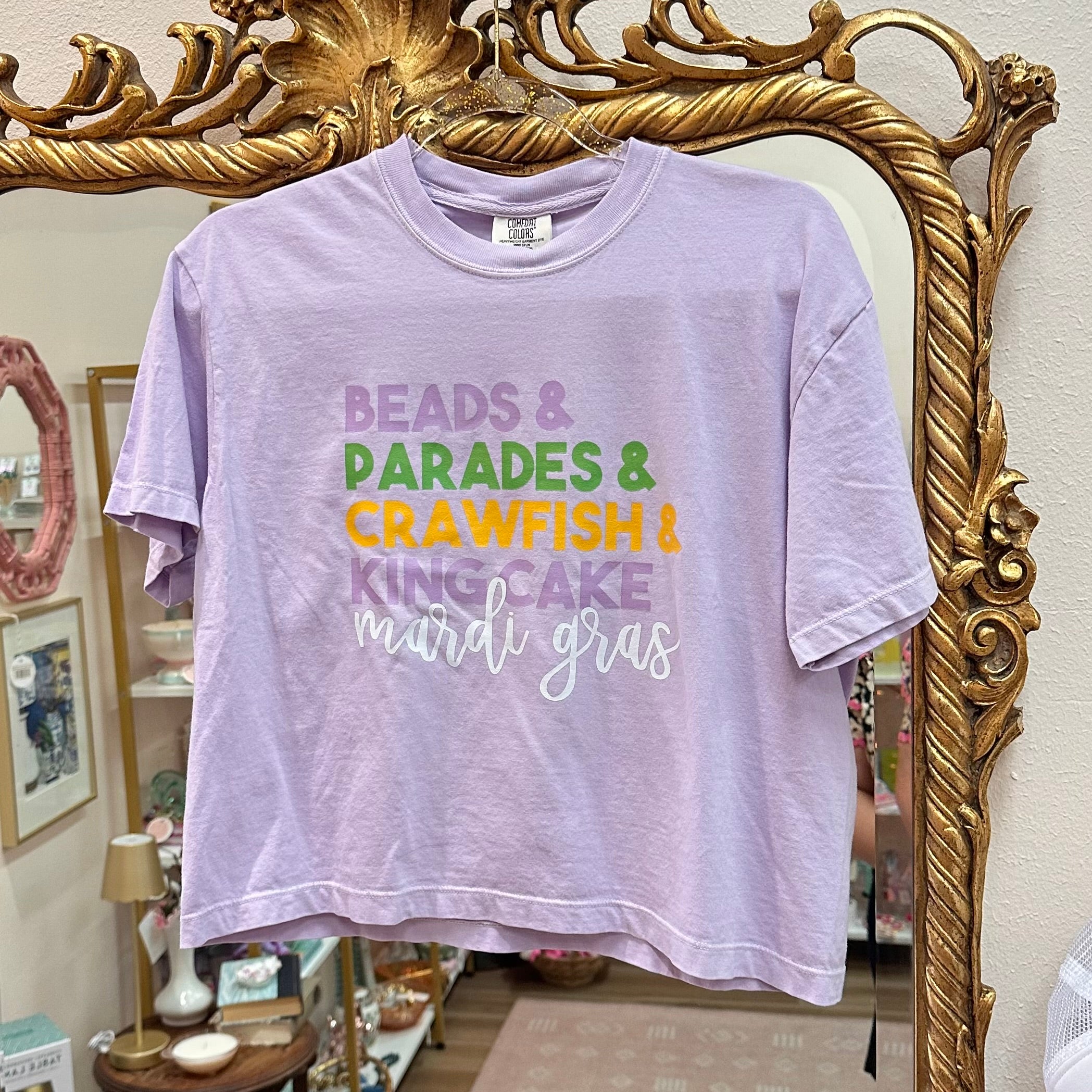 Mardi Gras Cropped T-shirt