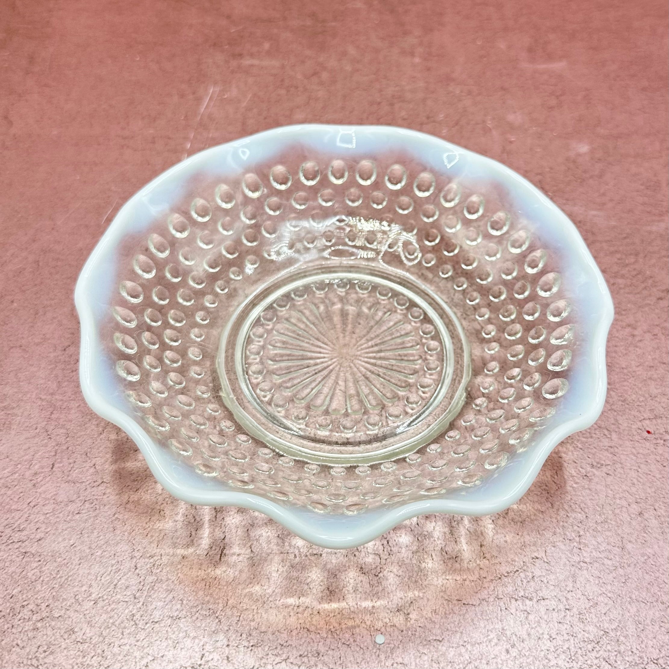 Vintage Moonstone Hobnail Glassware