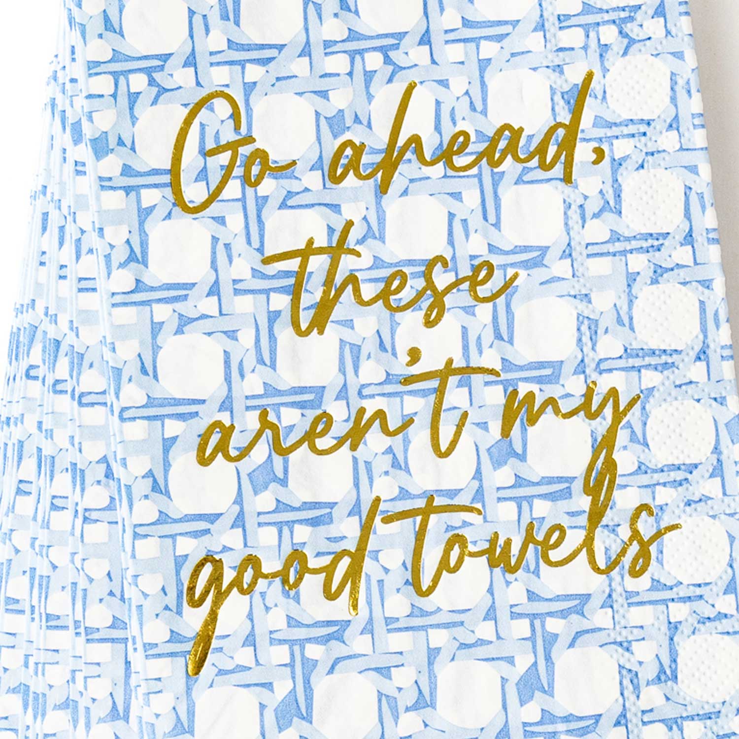 Blue Cane Paper Guest Towels