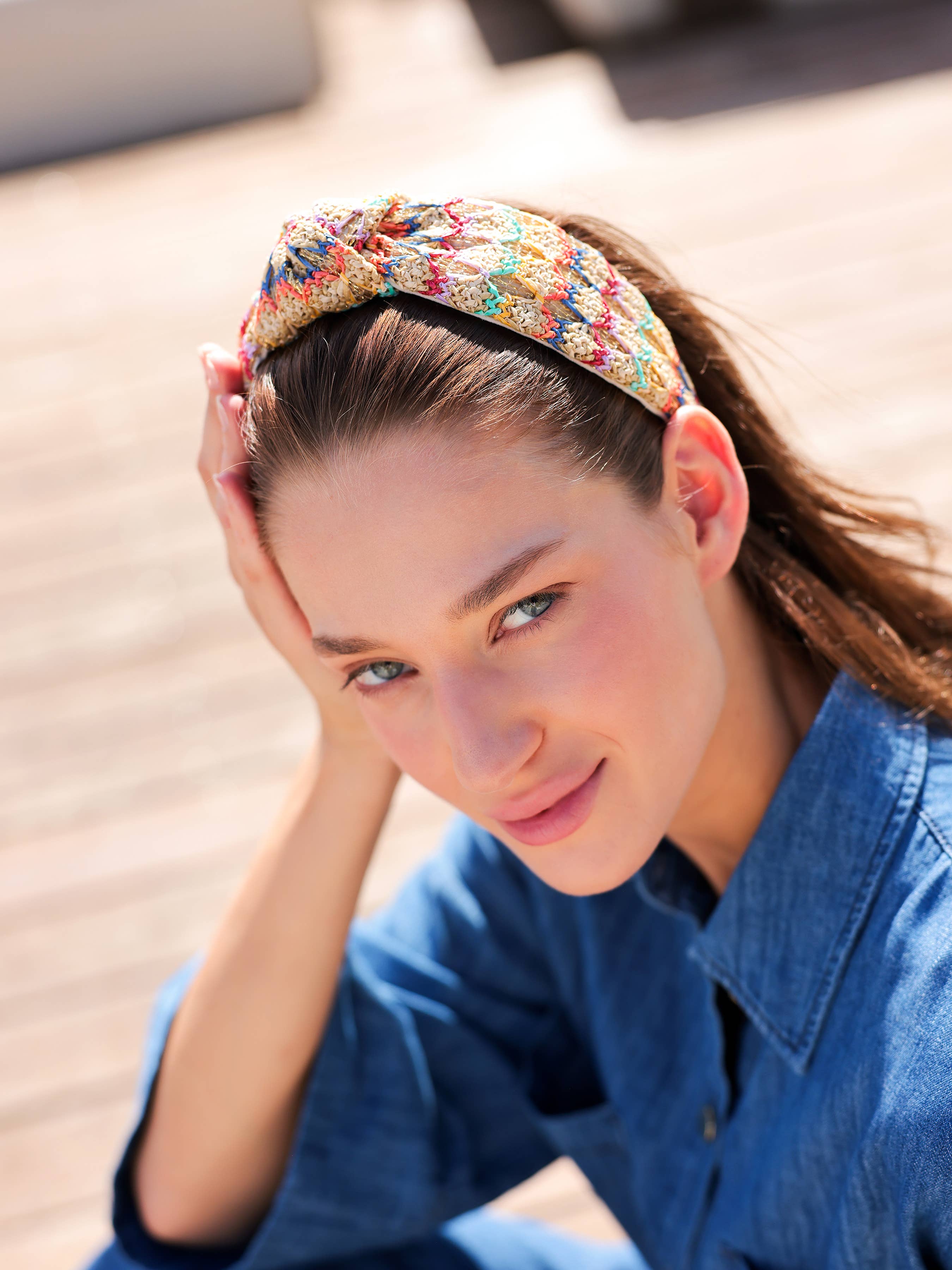 Straw Woven Colorful Headband