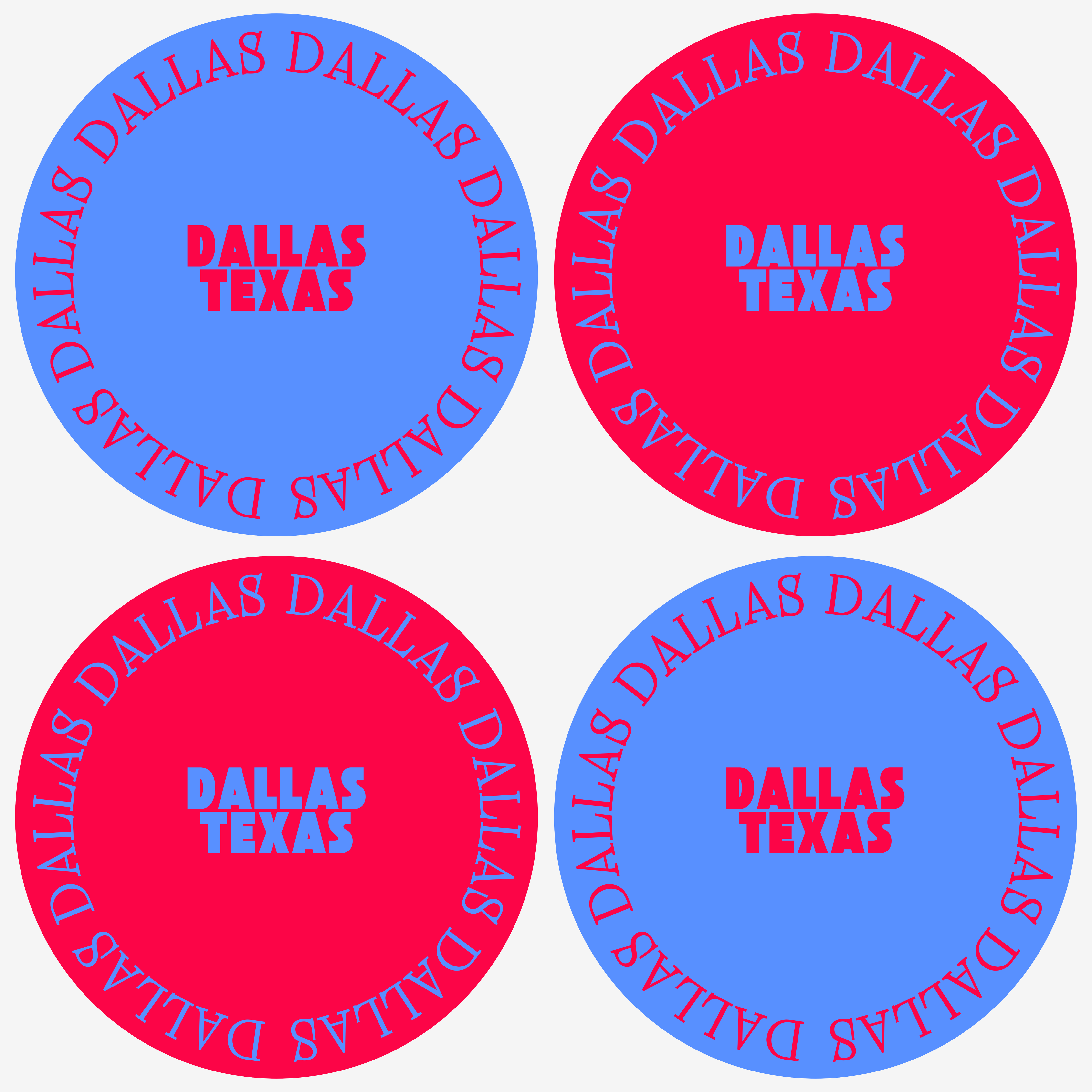 Dallas Texas Acrylic Coasters