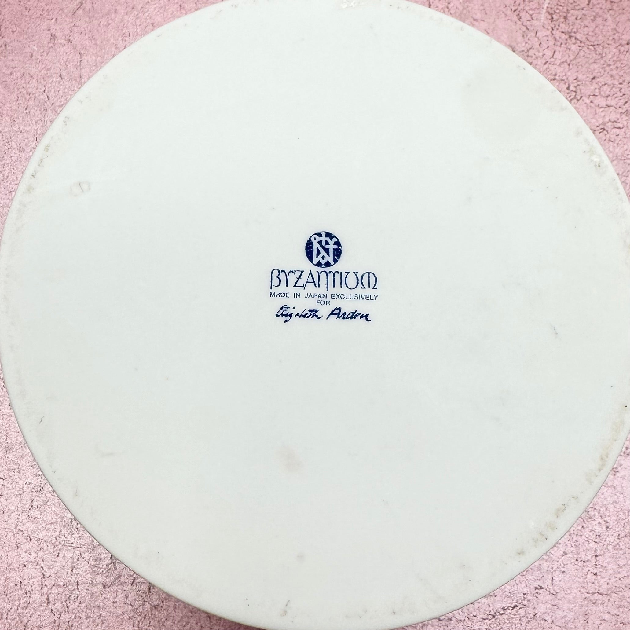 Round Lidded MCM Peacock Dish