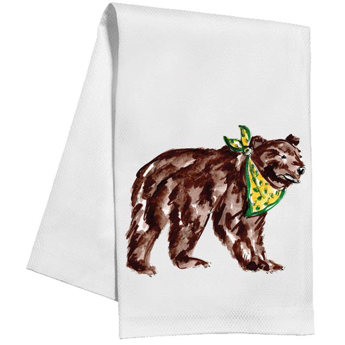 Green & Yellow Bear Kitchen Towel