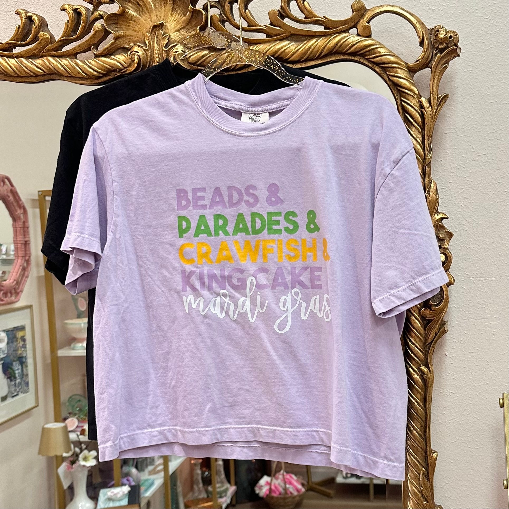 Mardi Gras Cropped T-shirt