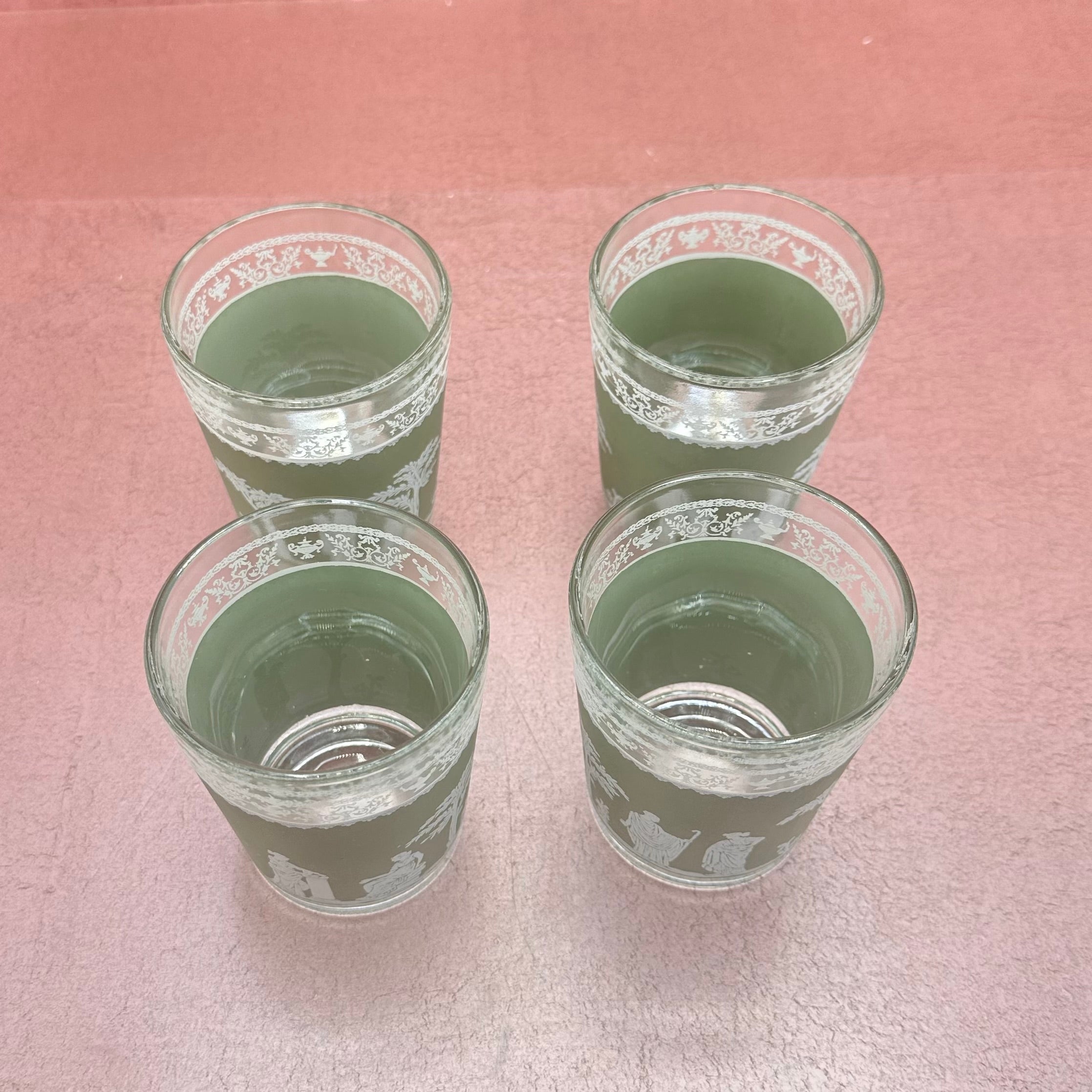 Jeanette Hellenic Grecian Whiskey Glasses Set of 4