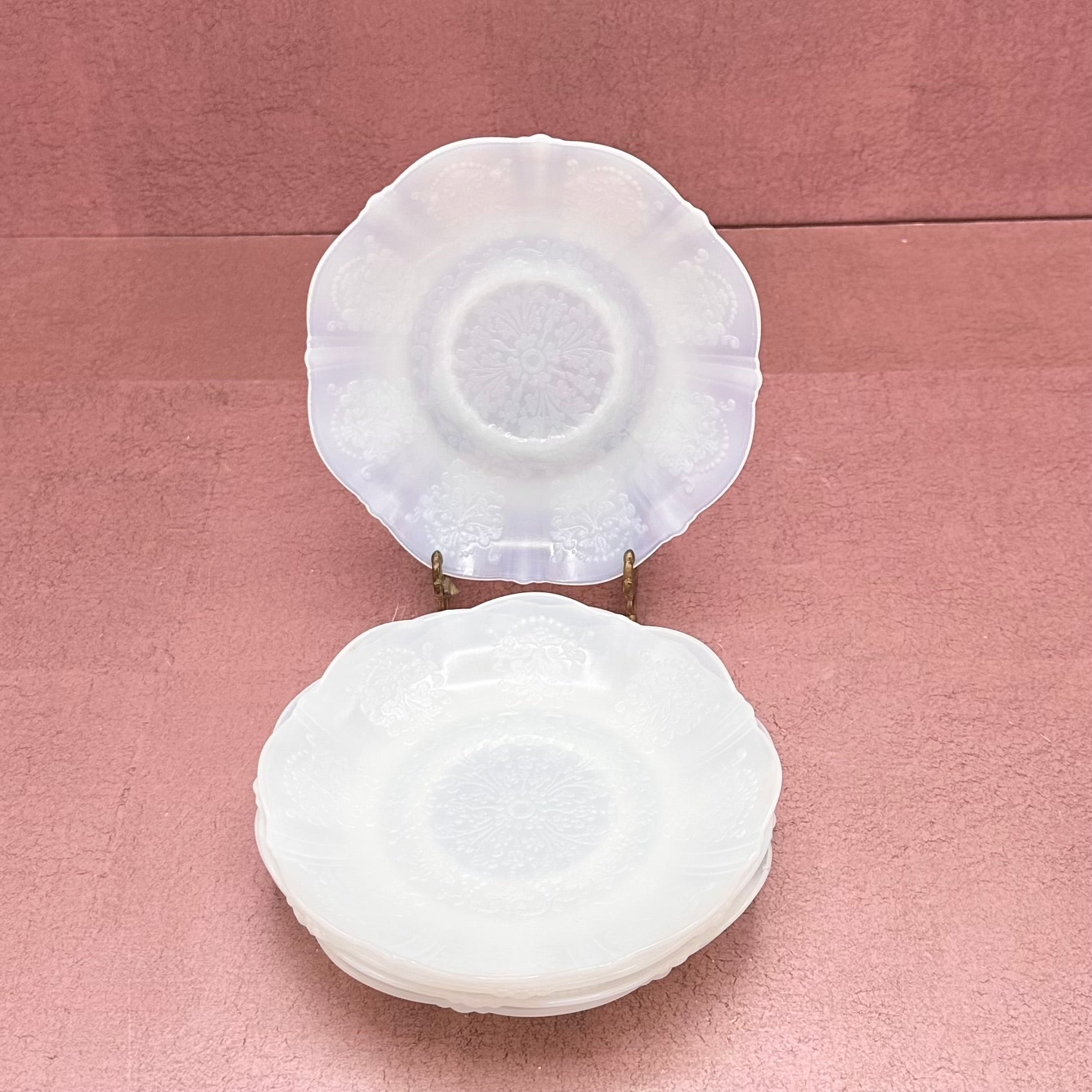 Macbeth Evans Opalescent Plate Set of 5