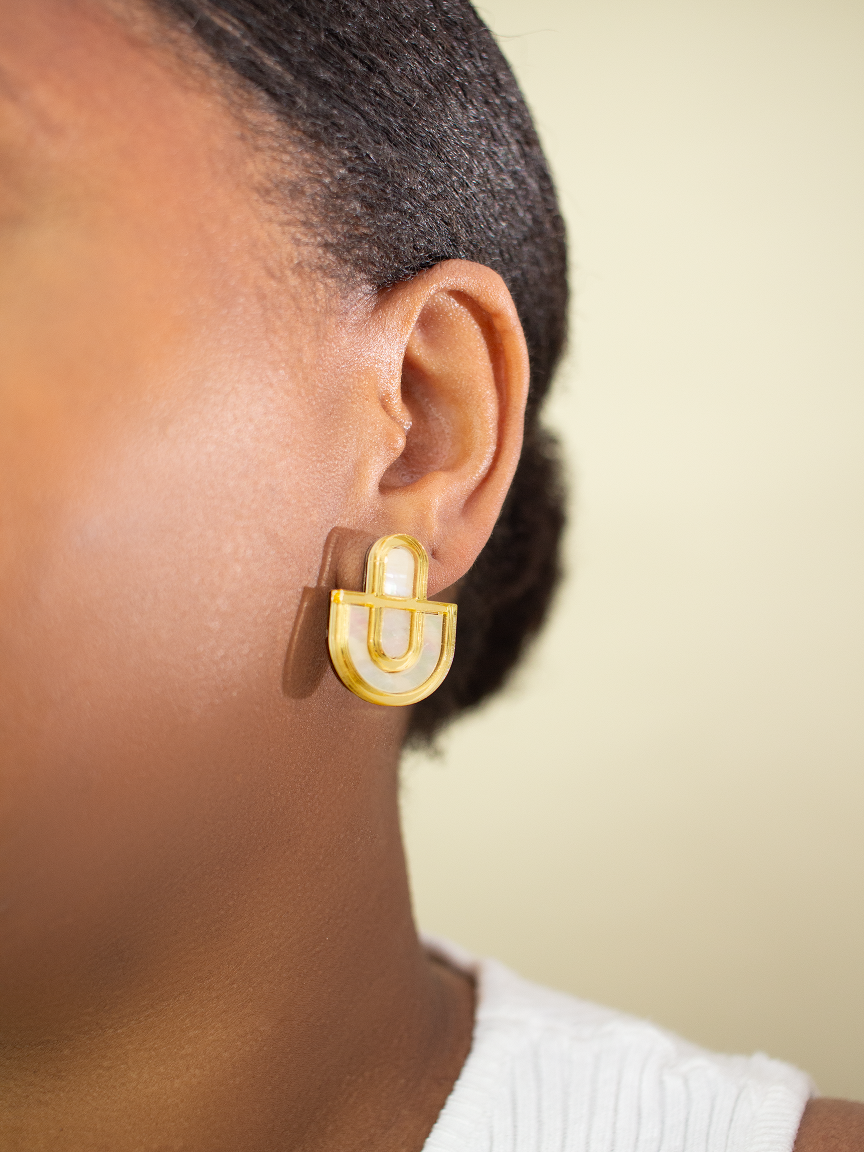 Devin 2 Mother of Pearl and Acrylic Studs