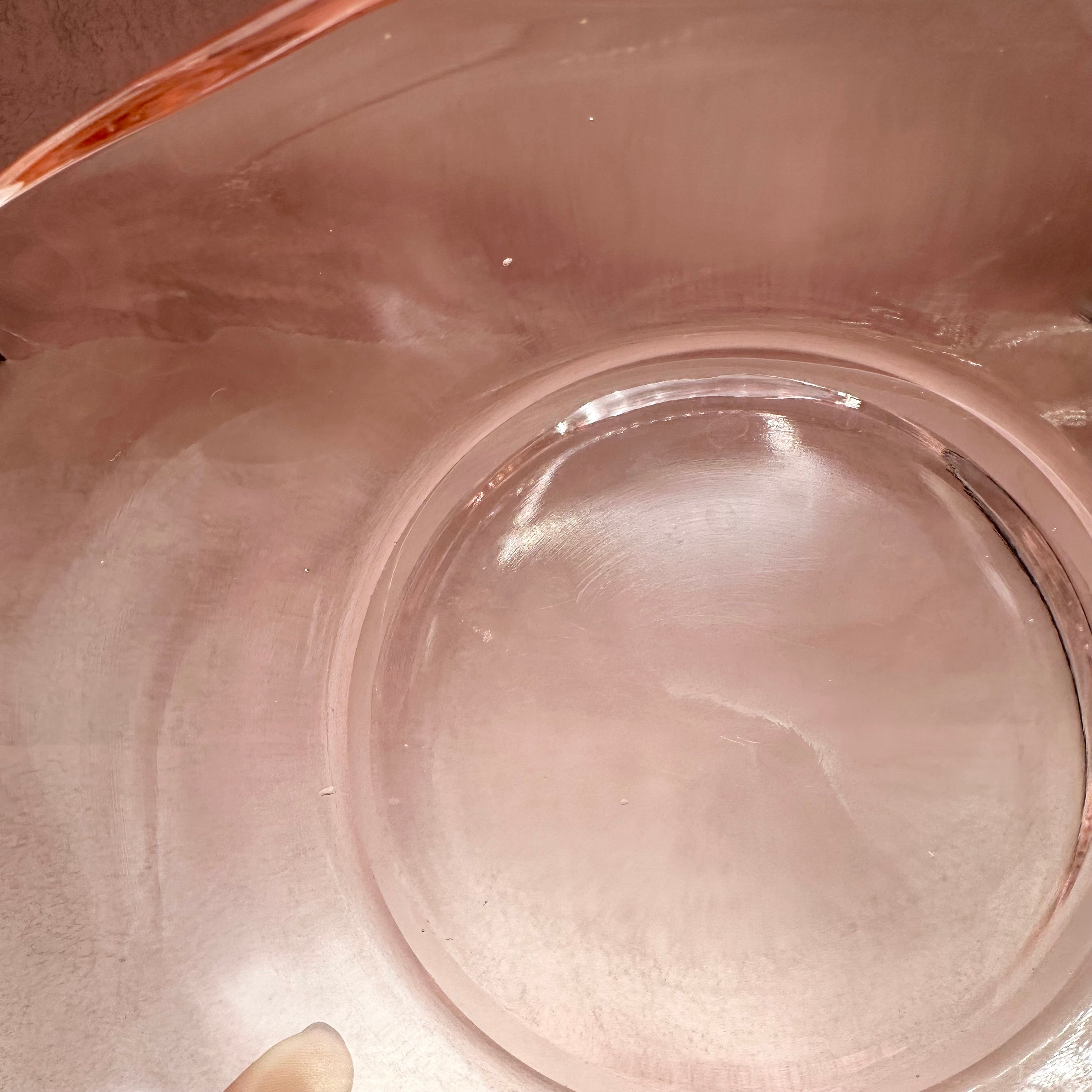 Pink Depression Glass Serving Bowl