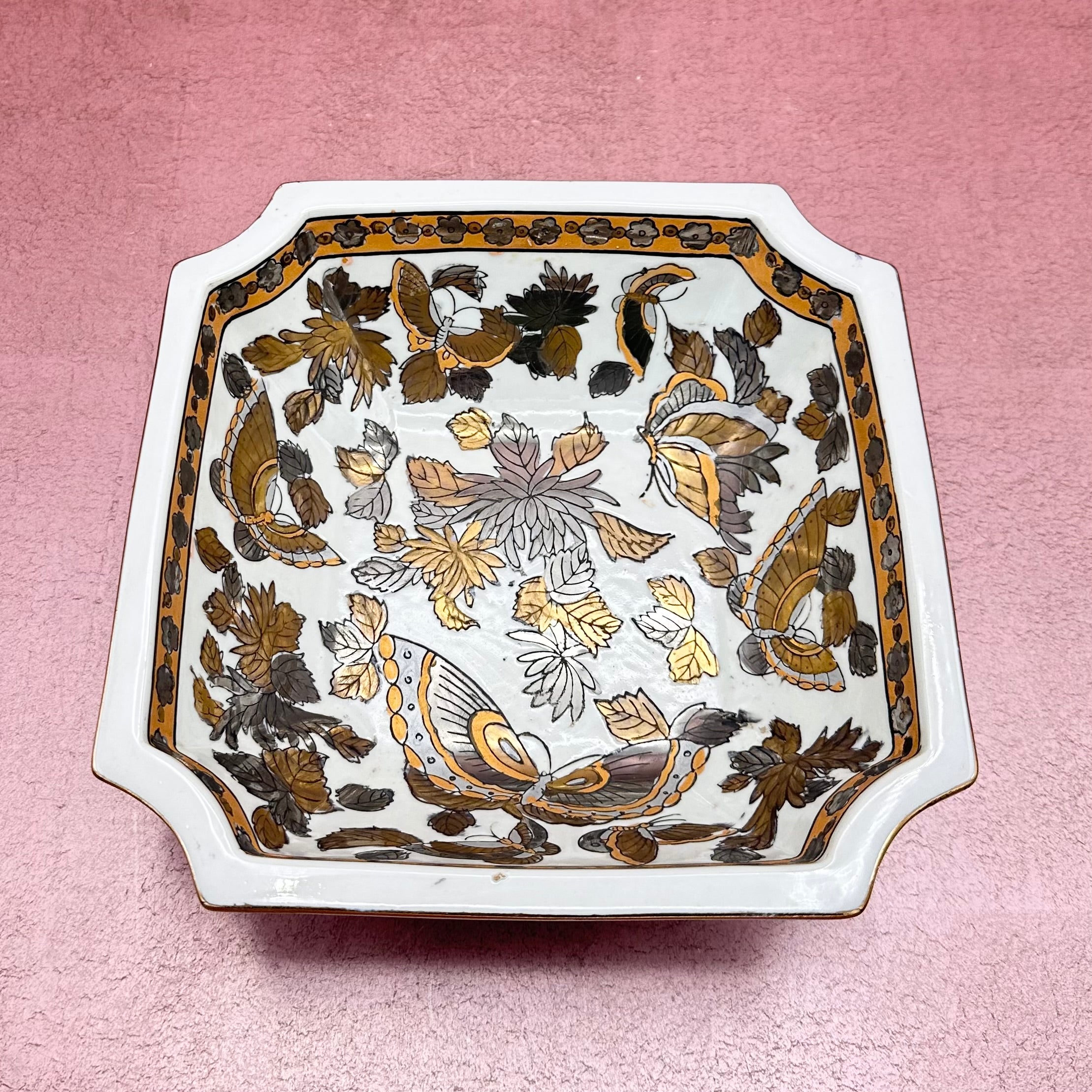 Macau Silver & Gold Butterfly Bowl