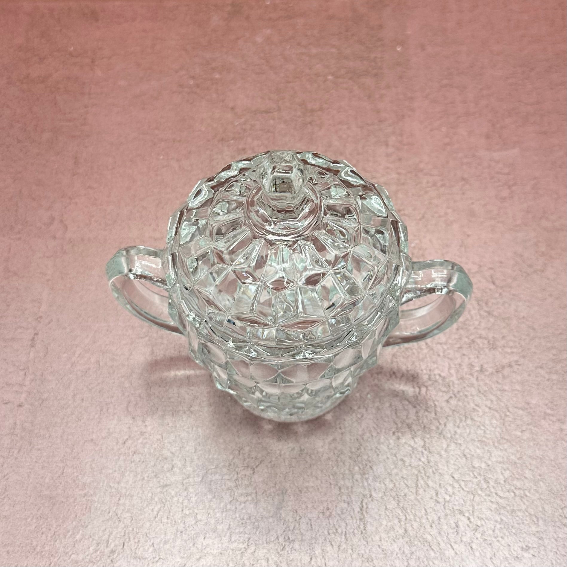 Cut Glass Lidded Sugar Bowl