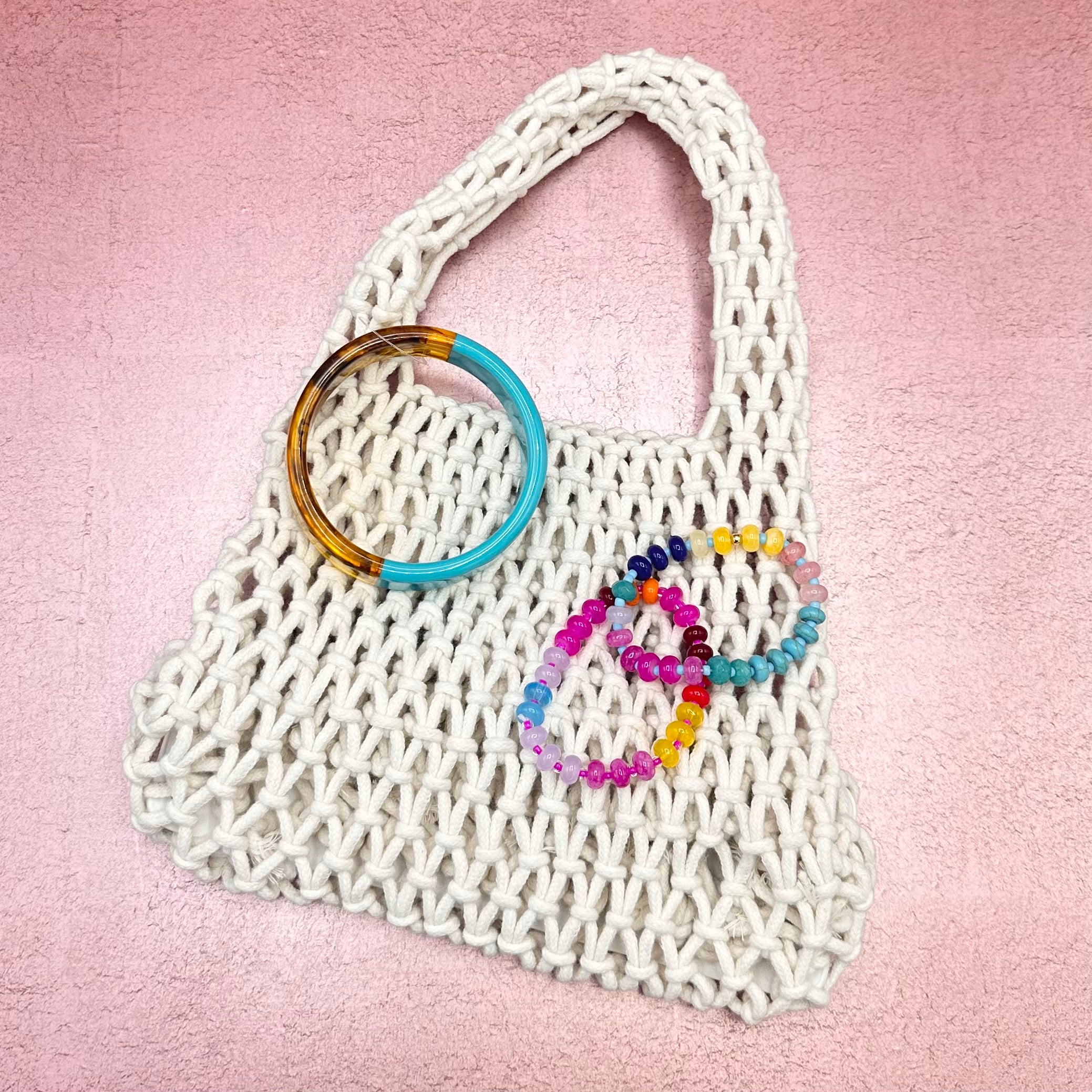 Rope Tote w/ Bracelet Stack