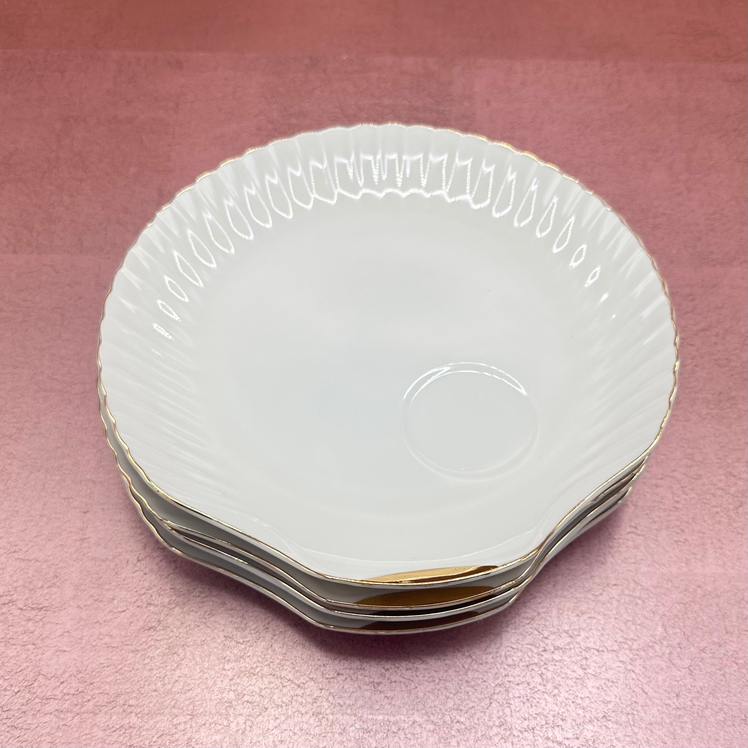 Crown Staffordshire Shell Dessert Plates