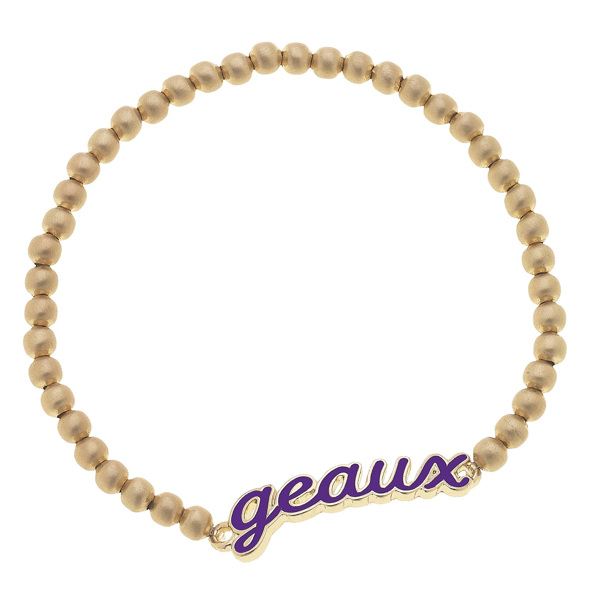 LSU Enamel Script Stretch Bracelet