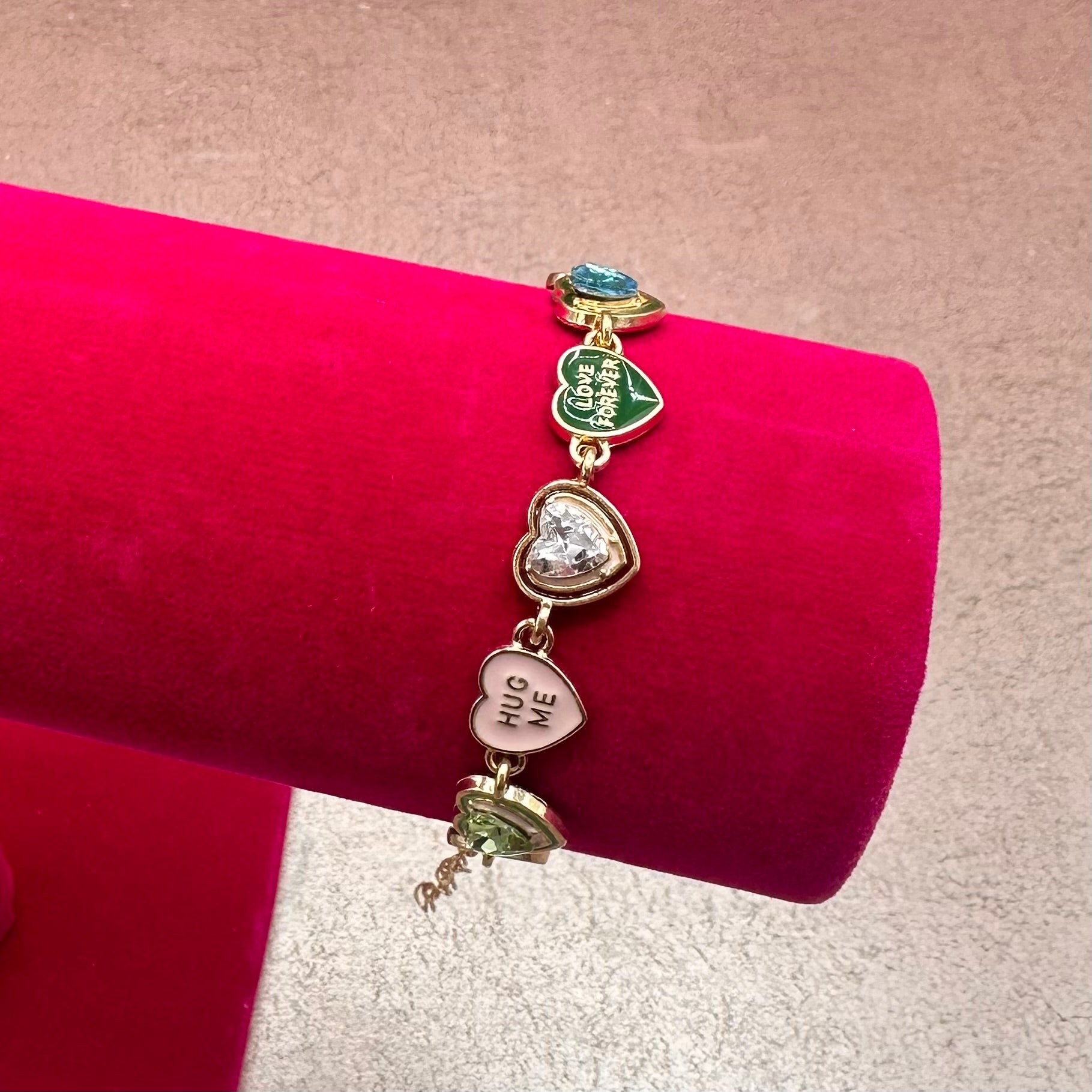 Conversation Heart Enamel Bracelet