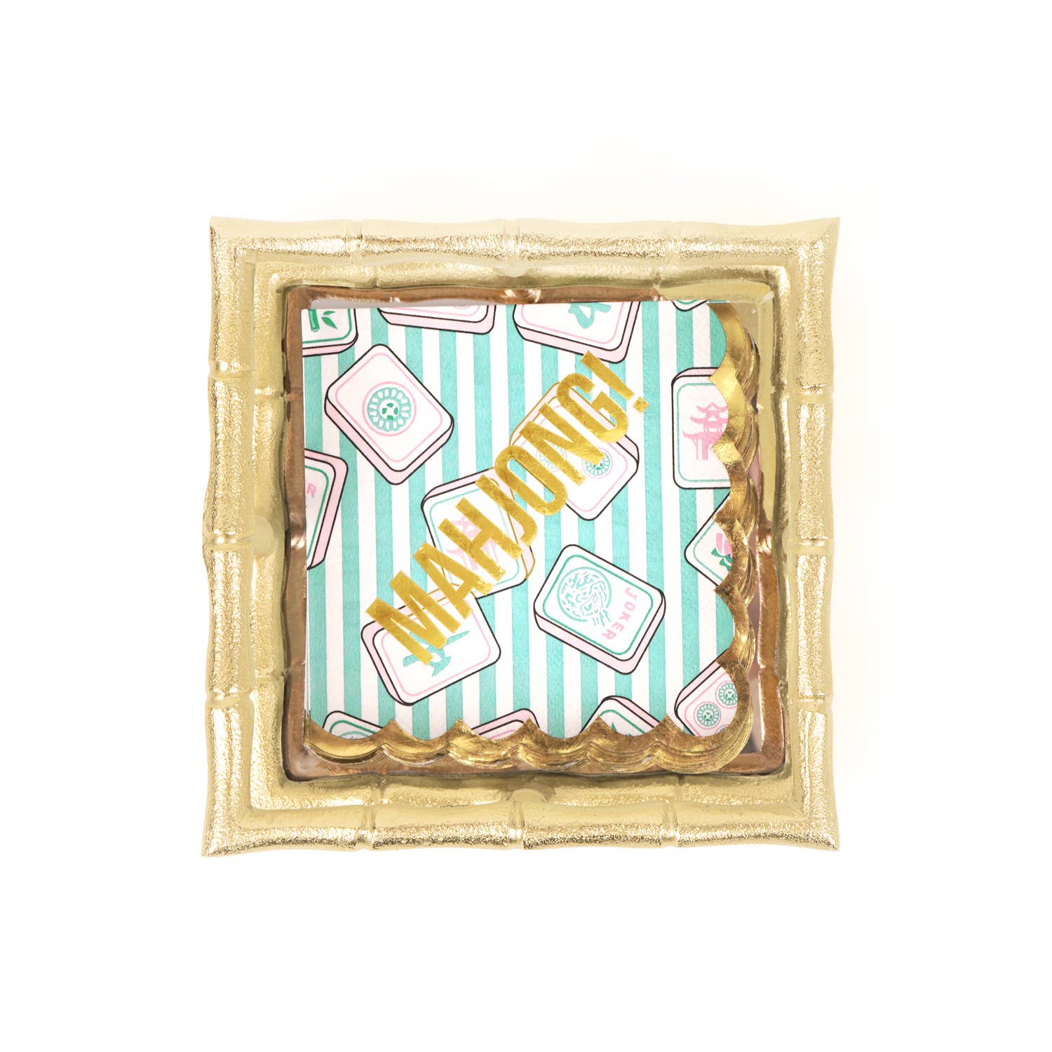 Mahjong Stripe Cocktail Napkin