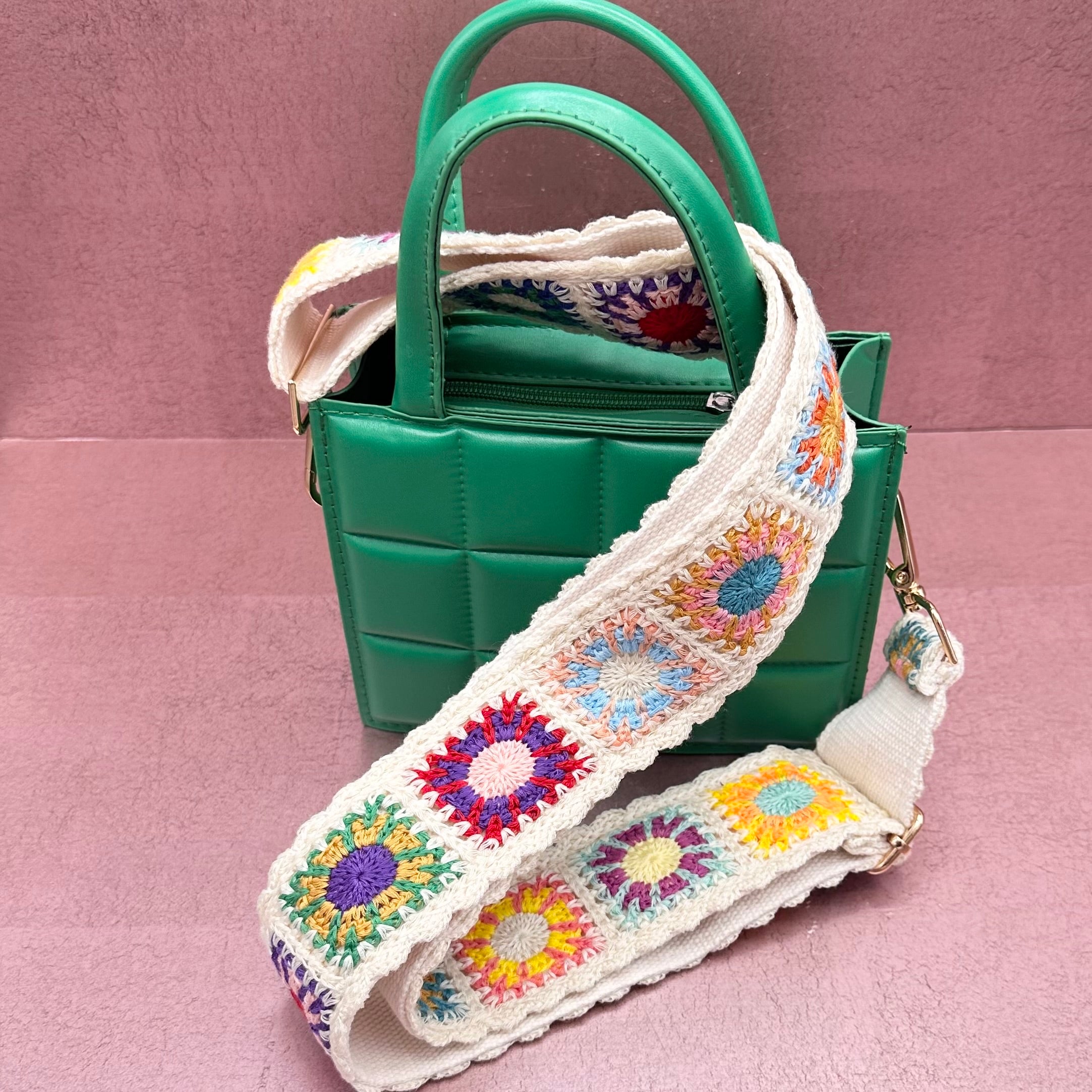 Crochet Flower Purse Strap