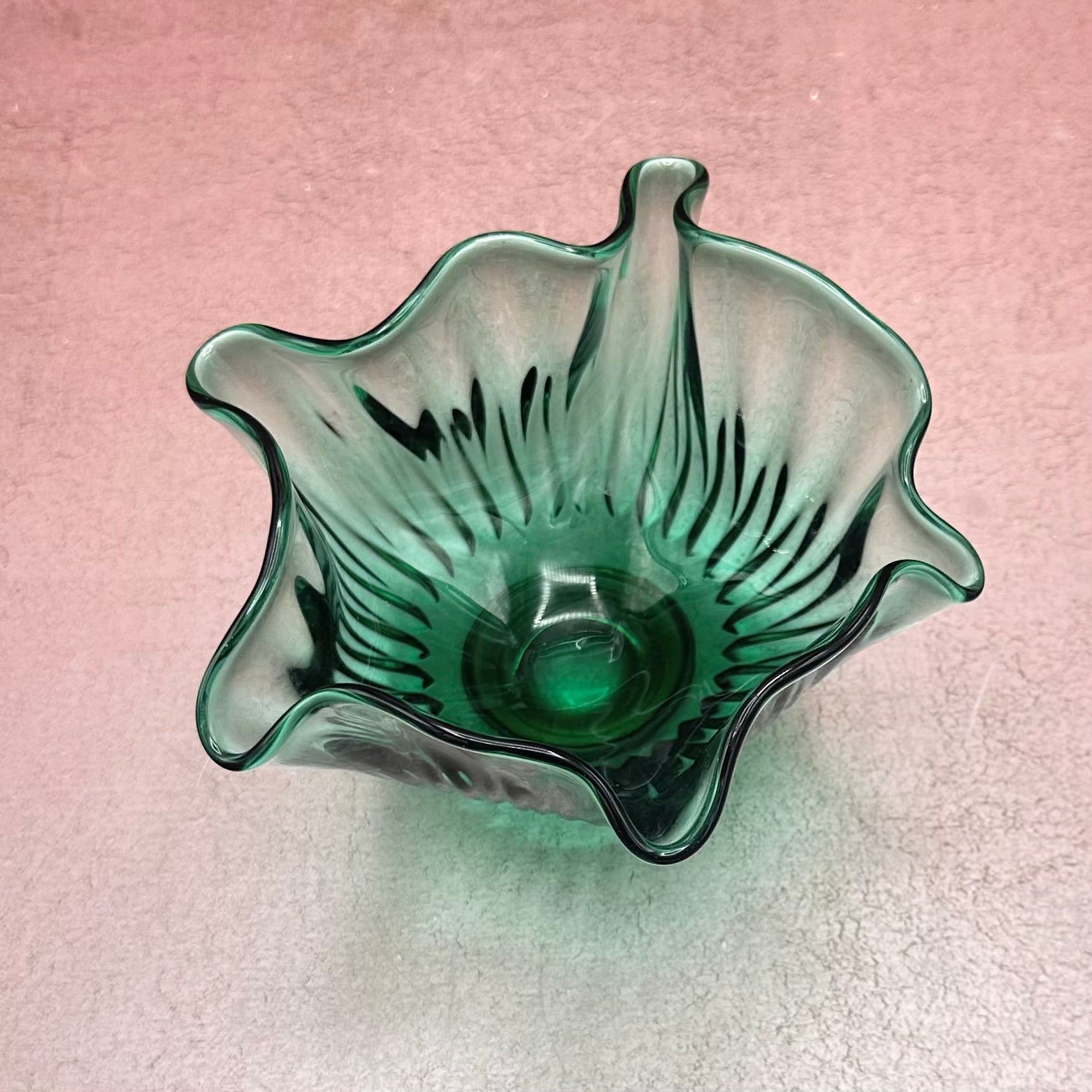 Teal Small Handkerchief Bowl