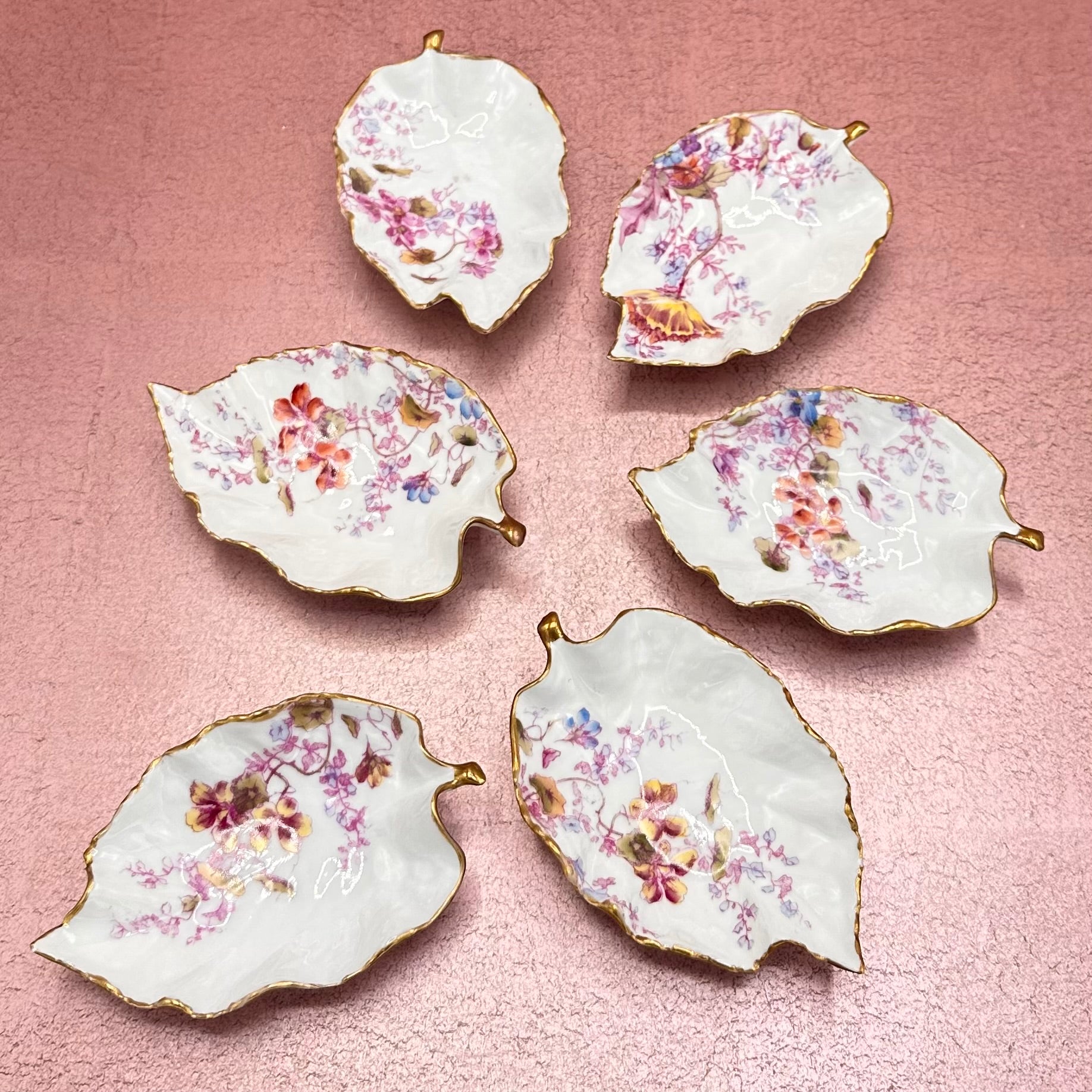French Limoges Small Leaf Dish